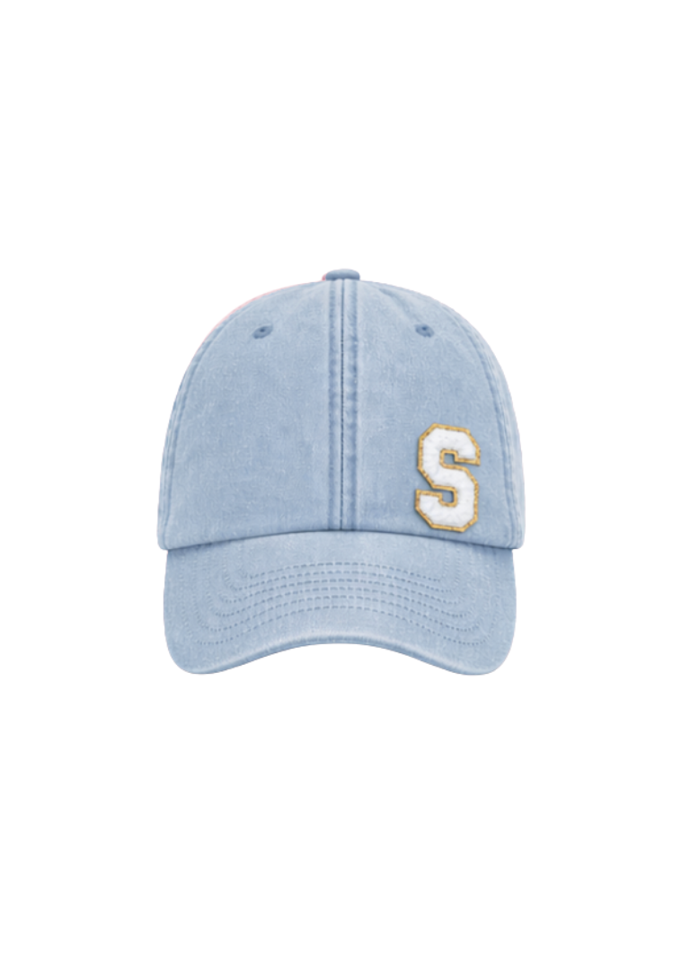 Denim Glitter Letter Cap