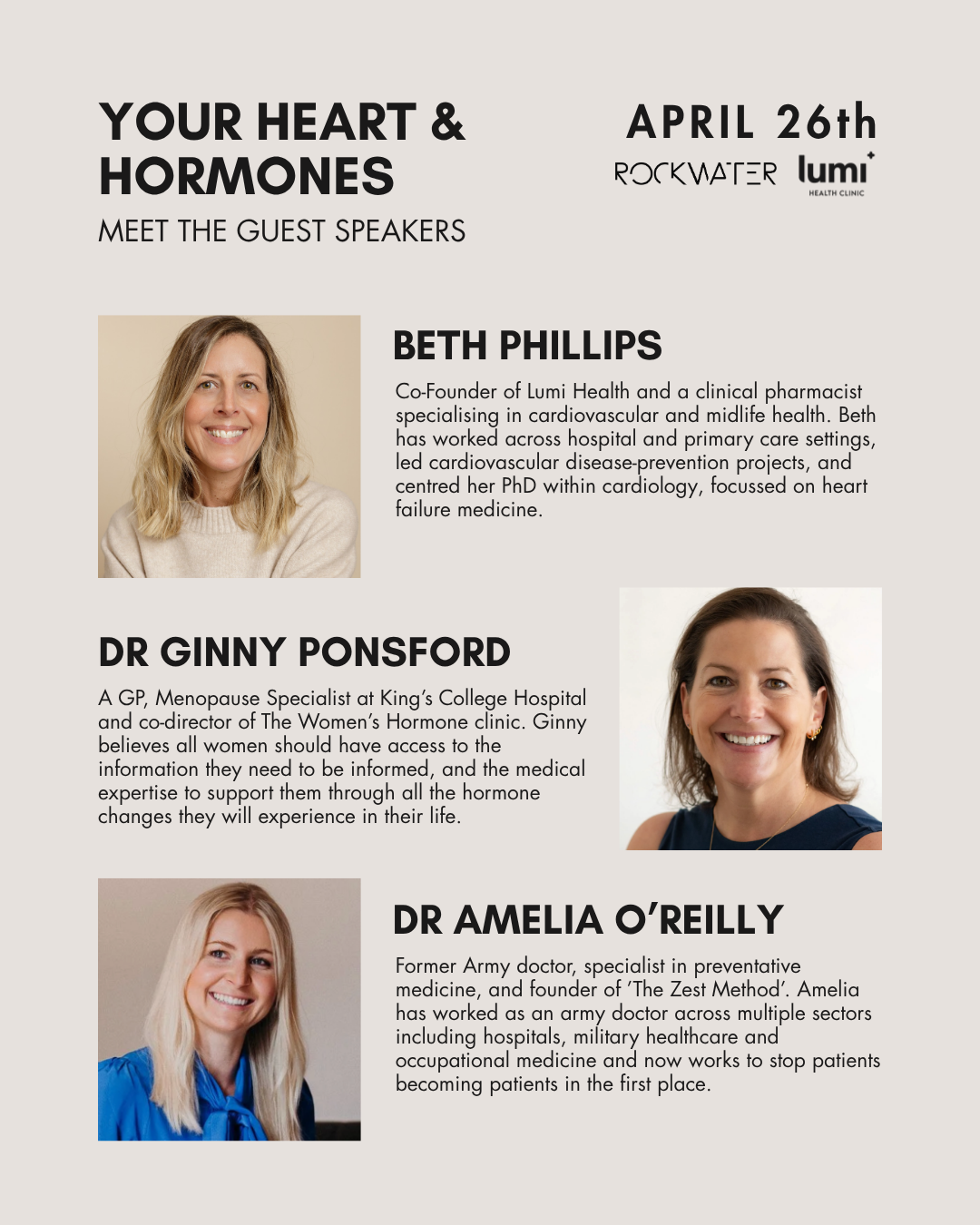 Your Heart &amp; Hormones event.