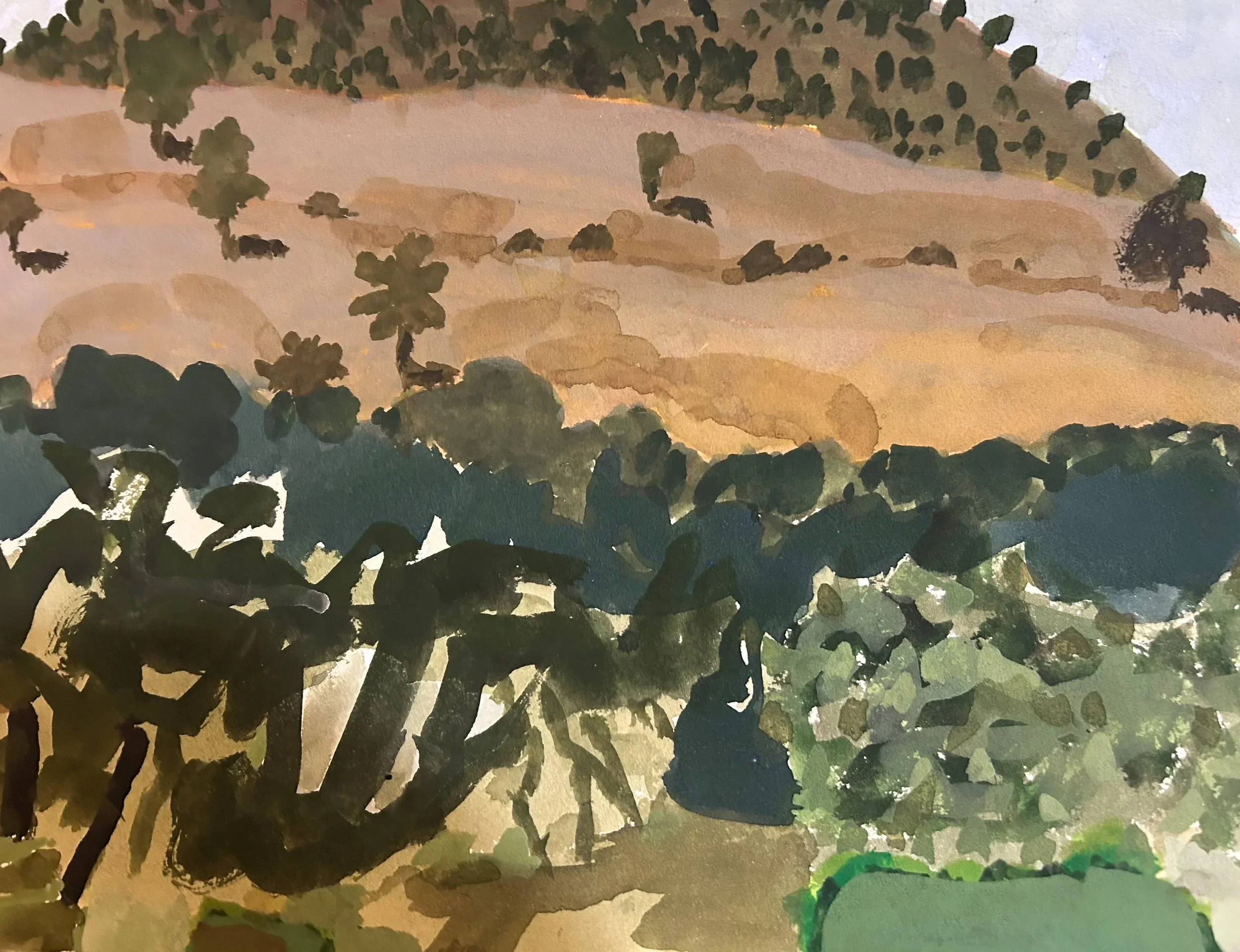 Elisabeth Cummings, By the River, 2025, gouache on paper