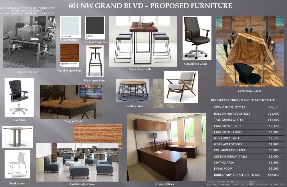 Innovation Hub 601 NW Grand Blvd.
Selected Furniture