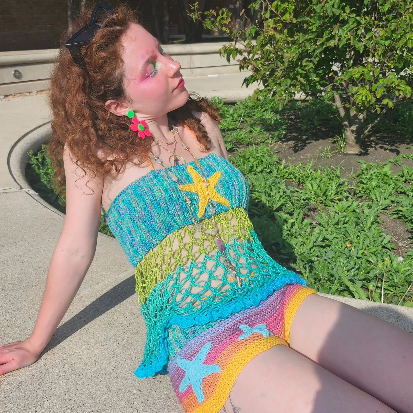 🌊☀️it's giving mermaid☀️🌊
☆
SOLD. Custom set for Maddy, mermaid and beach inspired, made with cotton yarn and my own design!
☆
Dm me for commisions !
☆
#beach #letsplaymermaids #comeonsummer☀️ #gagged #crochet #crochetdesigns #yarn #trade