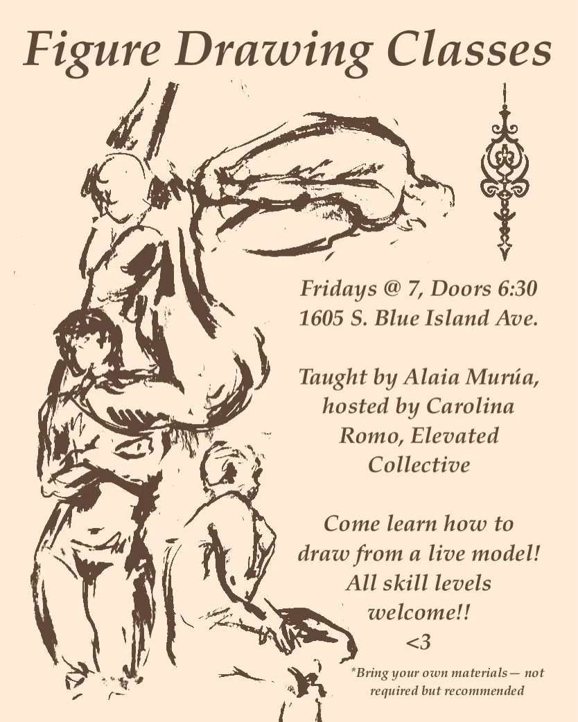 Figure Drawing Course with @brujitazz 
This was so much fun!! There will be another one Jan 2nd! Keep an eye out

Also go follow @elevated_art_collective to view more content