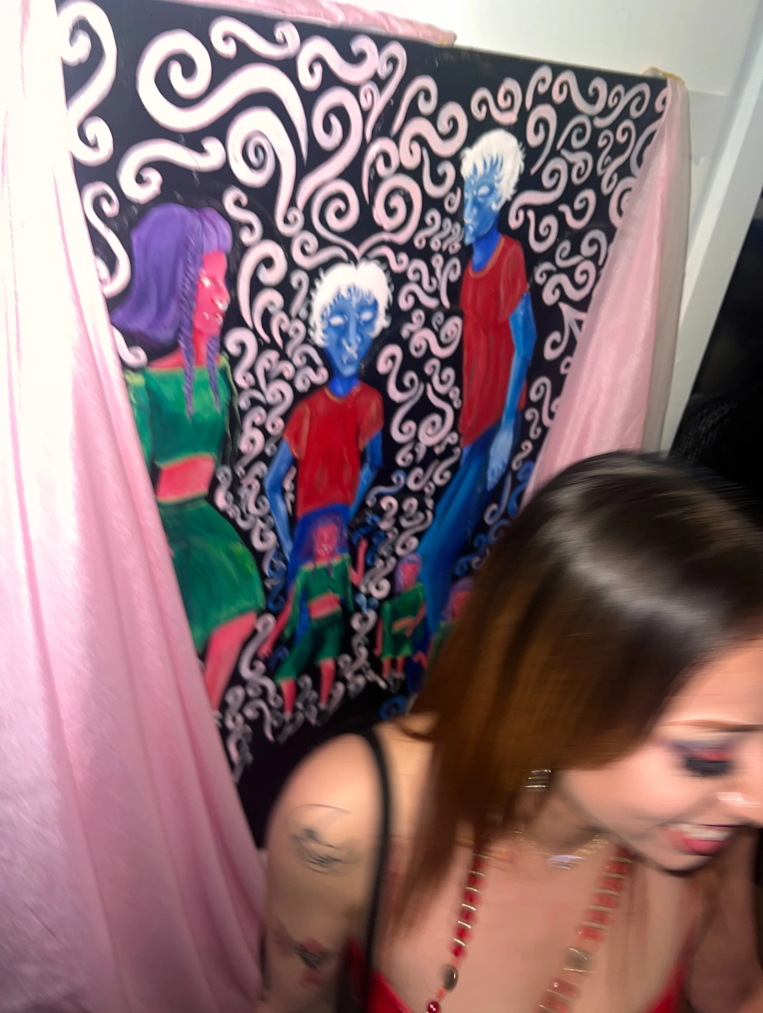 Cannot express how greateful i am to have a piece presented at @evokegallerychicago with @ruidosa.artcollective 
It was such a good time and with such good energy. Las vibras estaban elevados