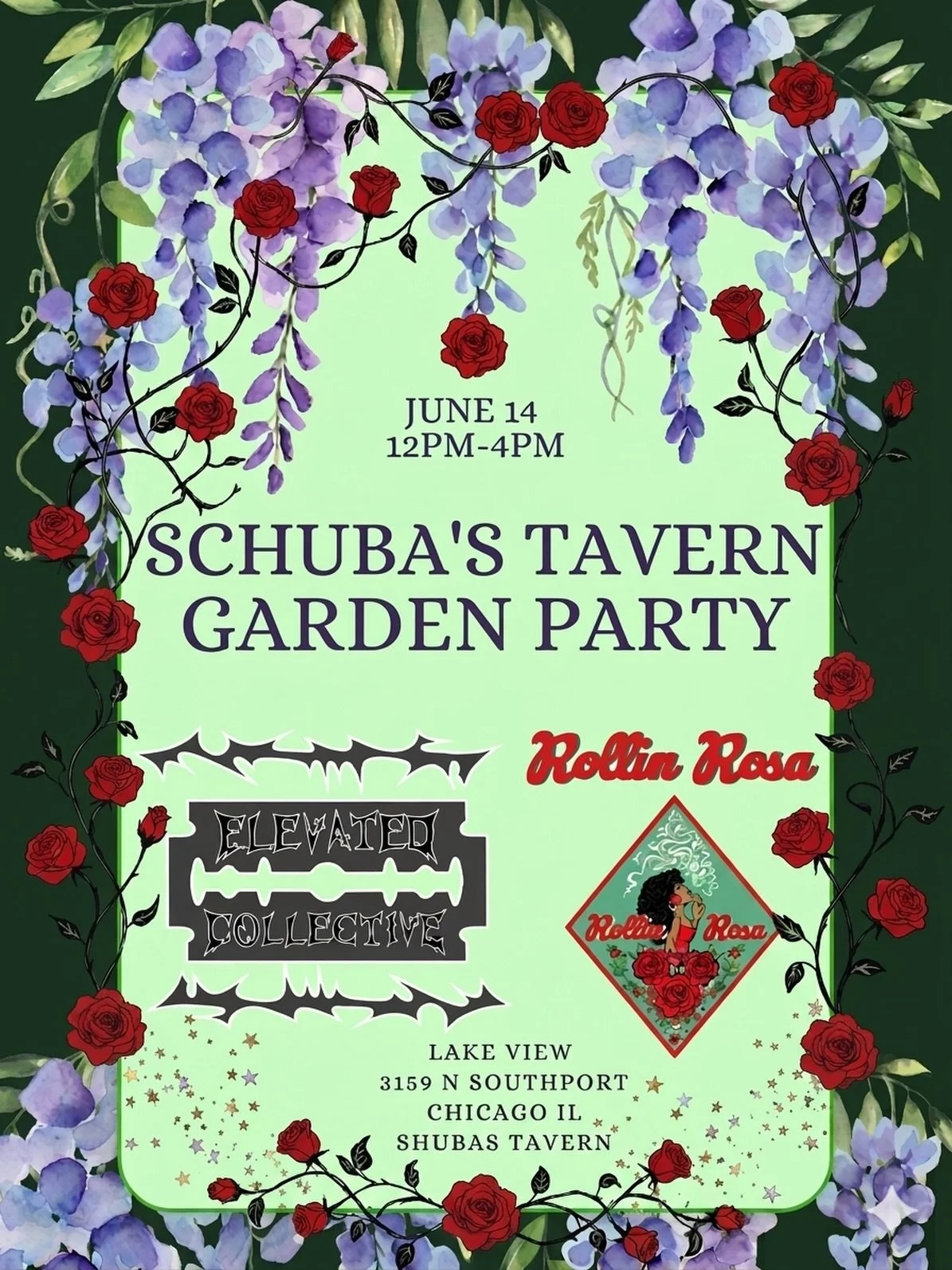 We are proud to announce we will be vending with @vixentoriaa at Shubas Tavern! 
June 14th! 
Come out get yourself some Elevated merch and Rolling Rosa Cones! We will have prints from other Chicago based artists!!! 
Dont miss out!