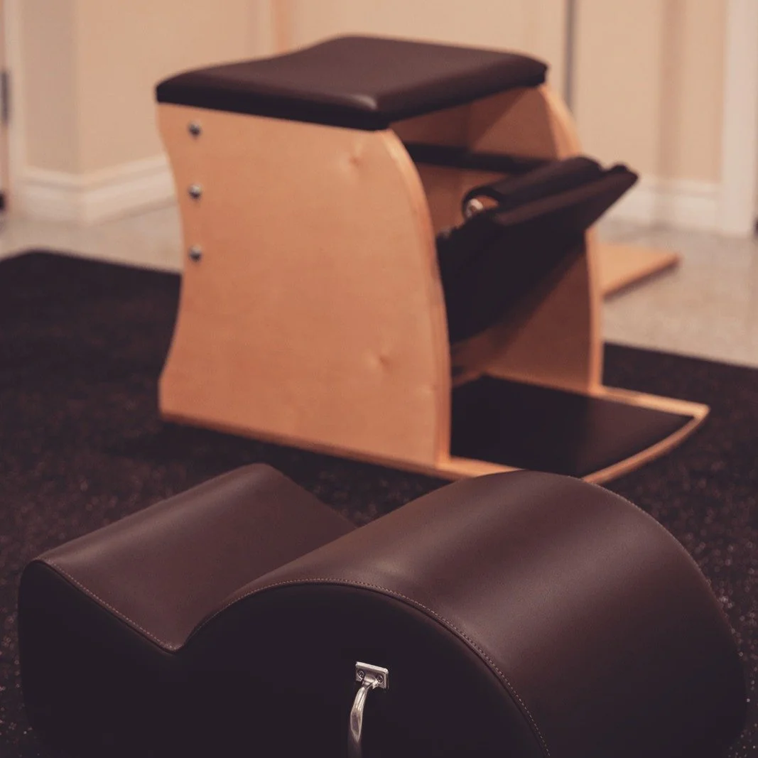 Let me introduce myself. I am the Wunda chair, and this is my friend Spine corrector. We are part of the original apparatus created for Classical Pilates. Made to help you move and stretch 
#newarrivals 
#classicalpilates
#classicalpilatesinstructor
