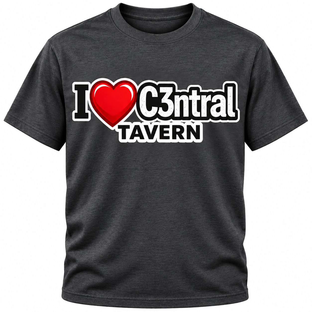 Charcoal I Love Central Tavern Merch