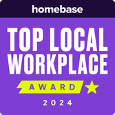 Logo declaring Wag Watch the Top Local Workplace award in 2024 from Homebase.