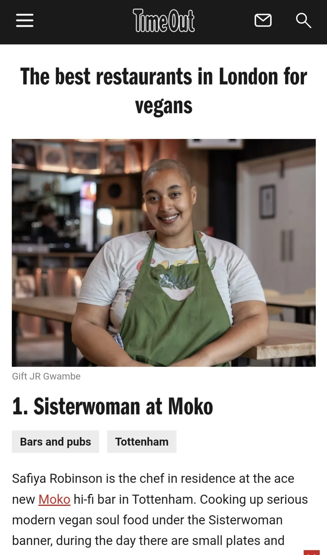 Chef in Residence at Moko Tottenham (2023-24)