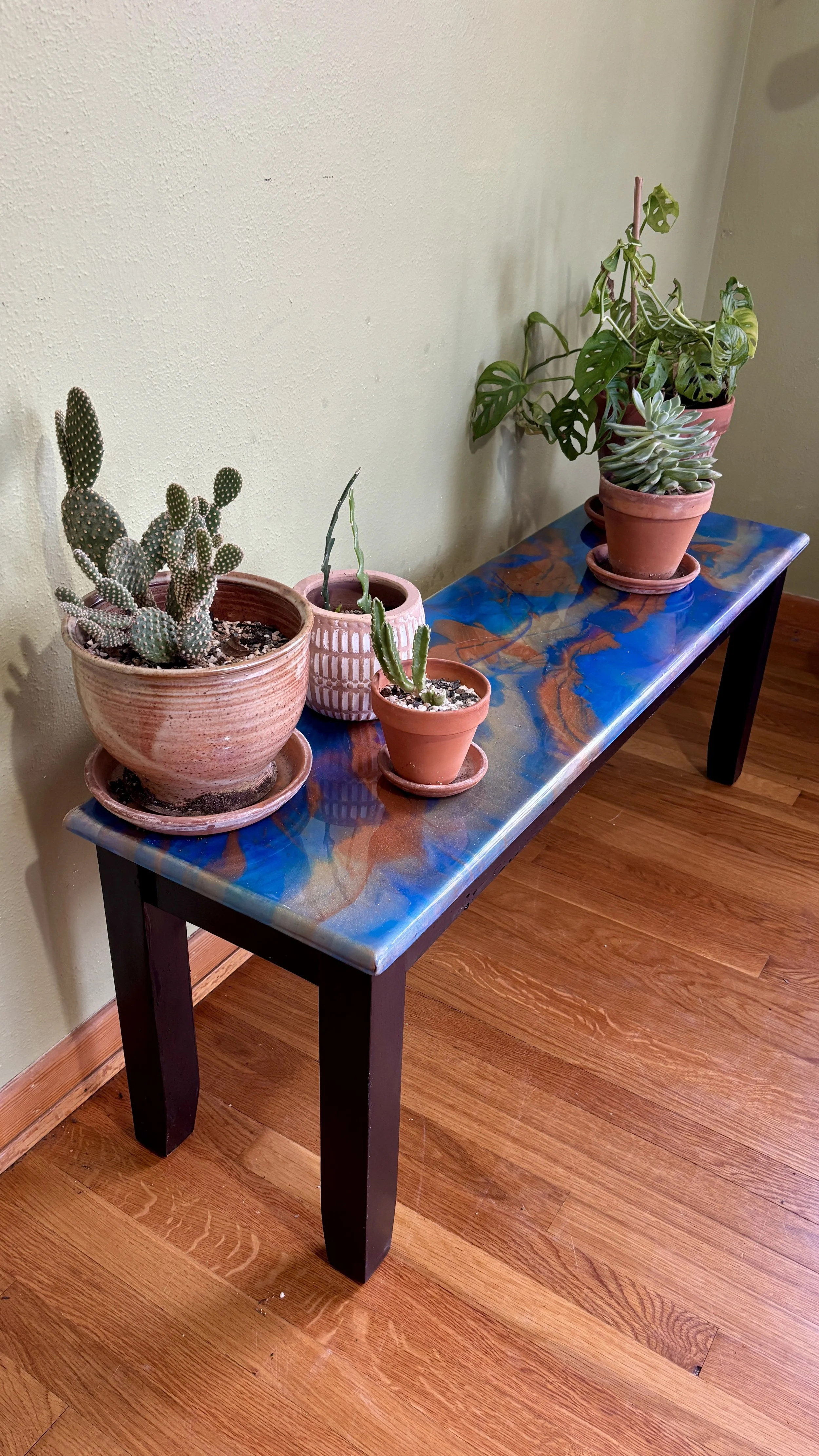 Blue Horizon Epoxy Bench