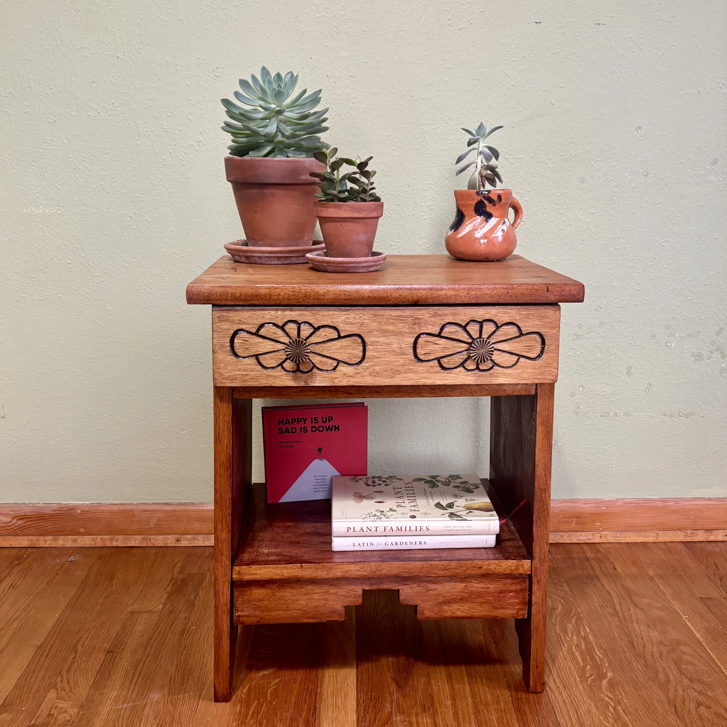 Vintage Floral Side Table