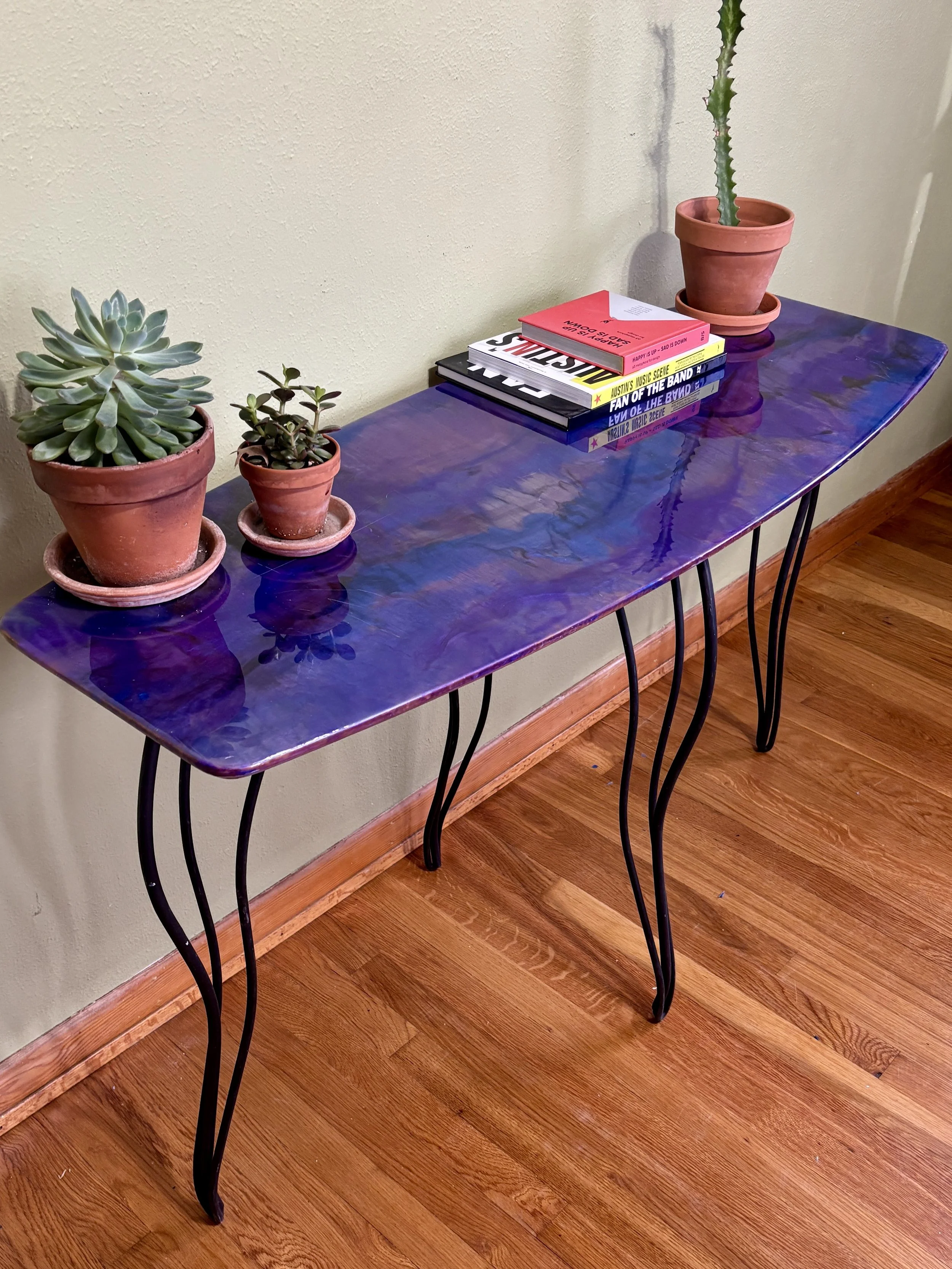 Amethyst Surfboard Epoxy Table