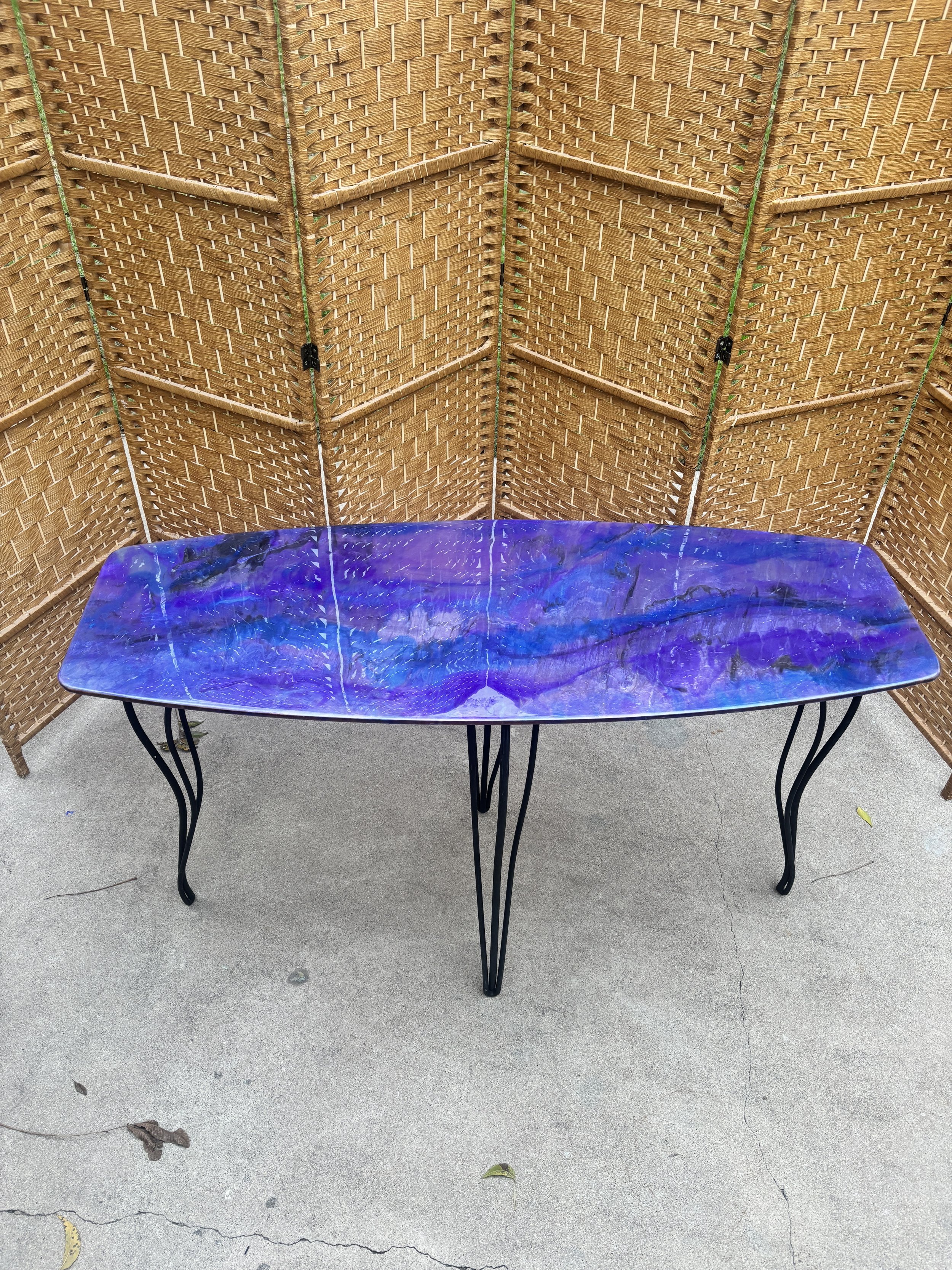 Amethyst Surfboard Epoxy Table