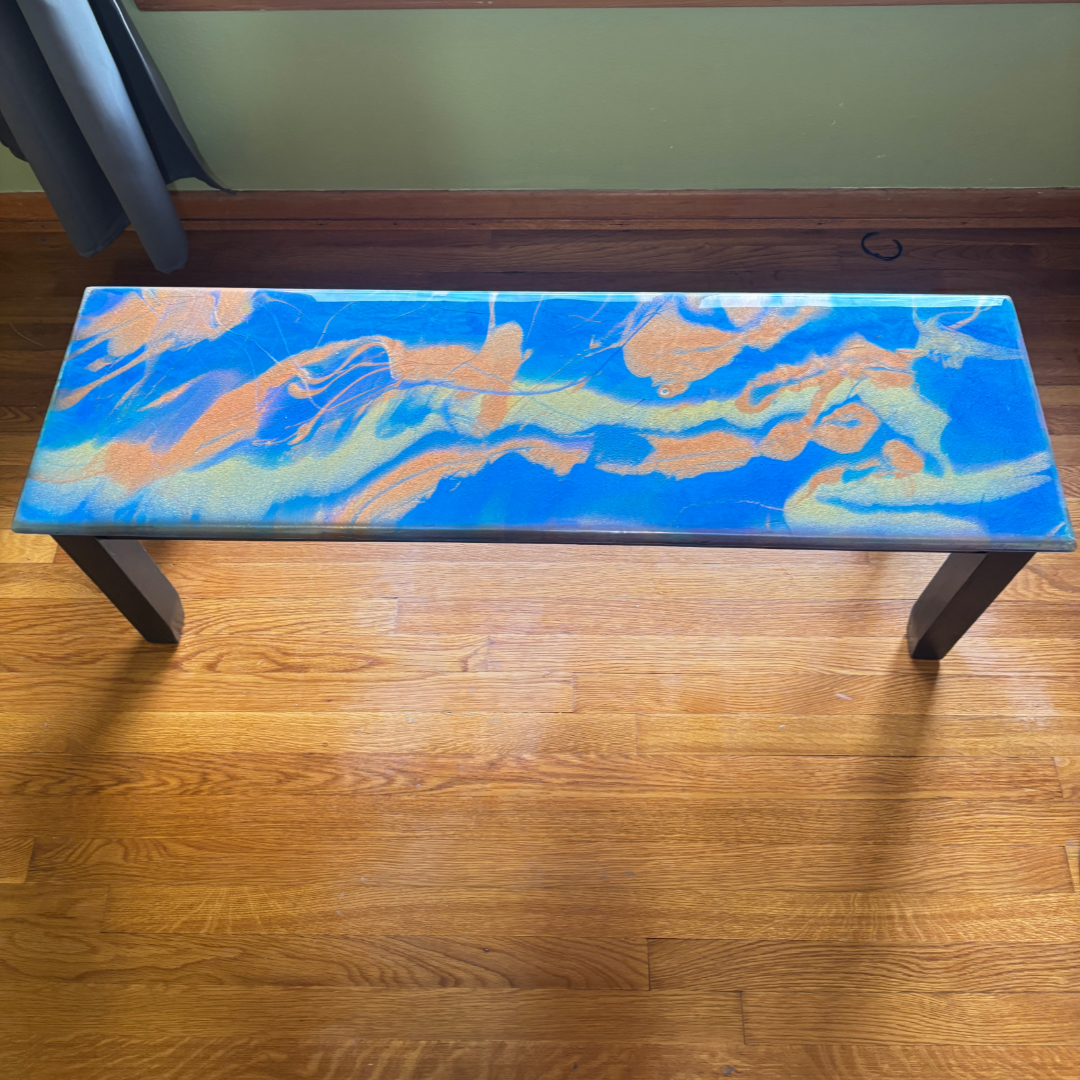 Blue Horizon Epoxy Bench