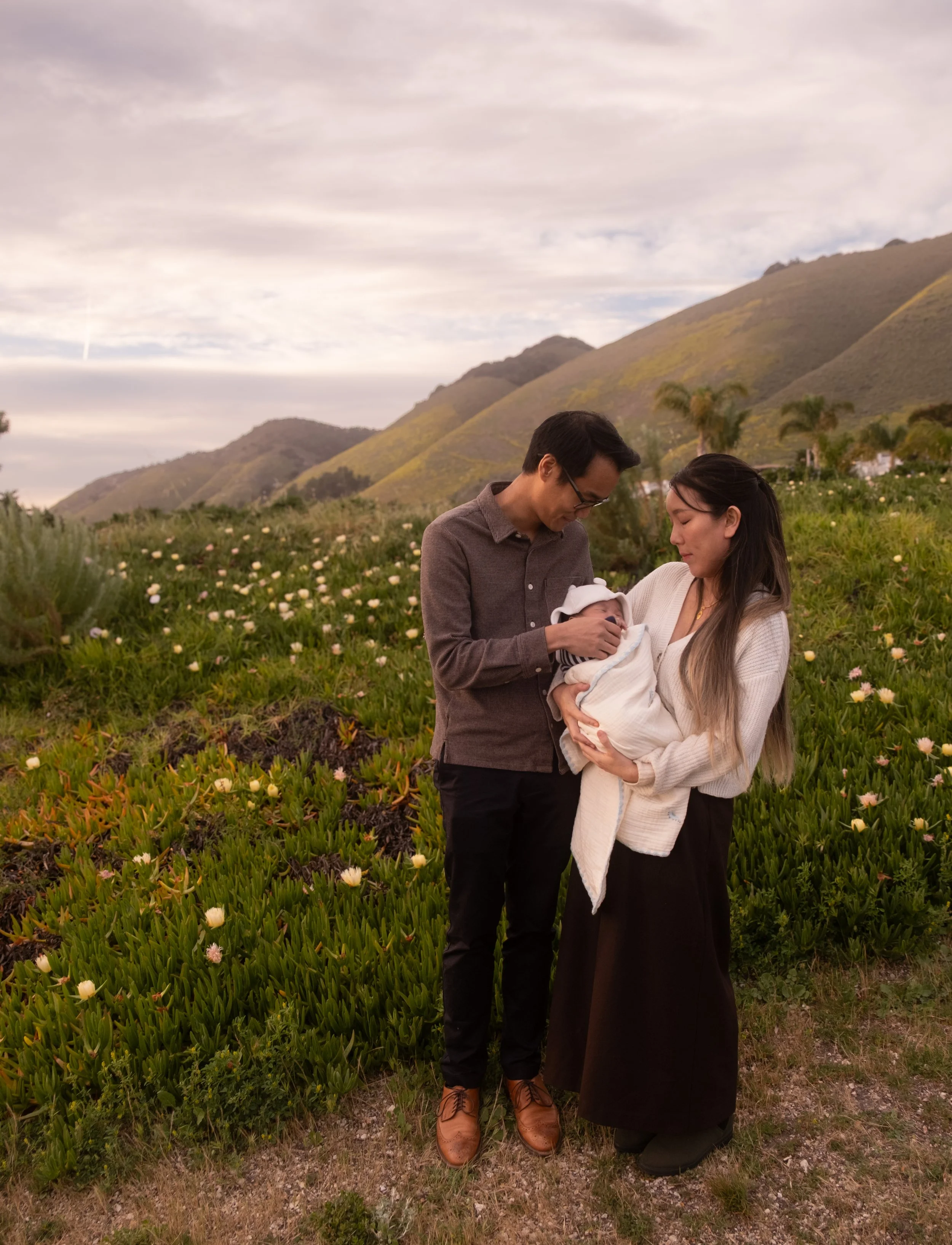 Family portraits at Dinosaur Caves Park, Pismo Beach