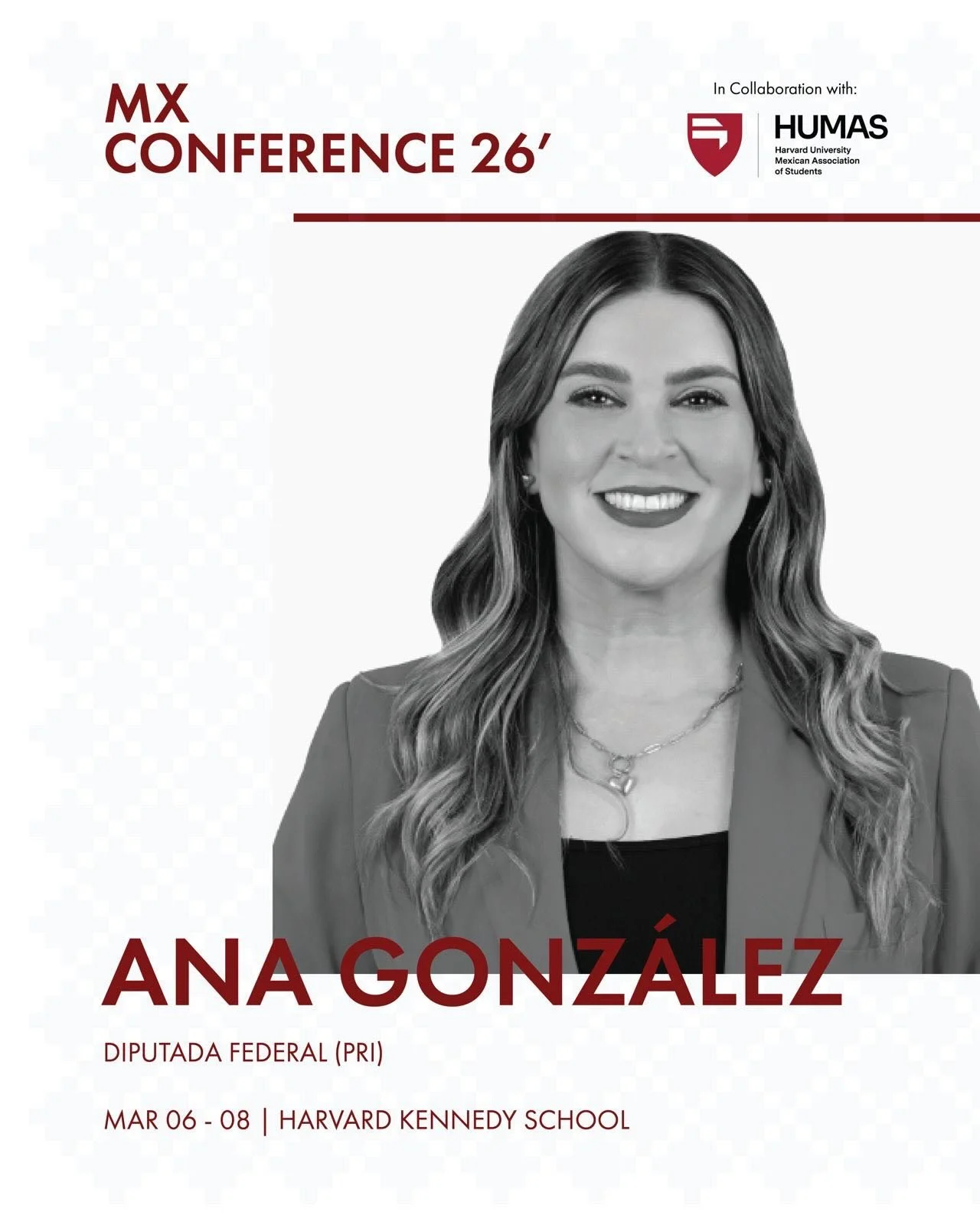 En el marco de la Mexico Conference 2026, contaremos con la participaci&oacute;n de Ana Gonz&aacute;lez, diputada federal por Nuevo Le&oacute;n y vocera nacional del PRI.

Con una trayectoria en comunicaci&oacute;n, servicio p&uacute;blico y medios, 
