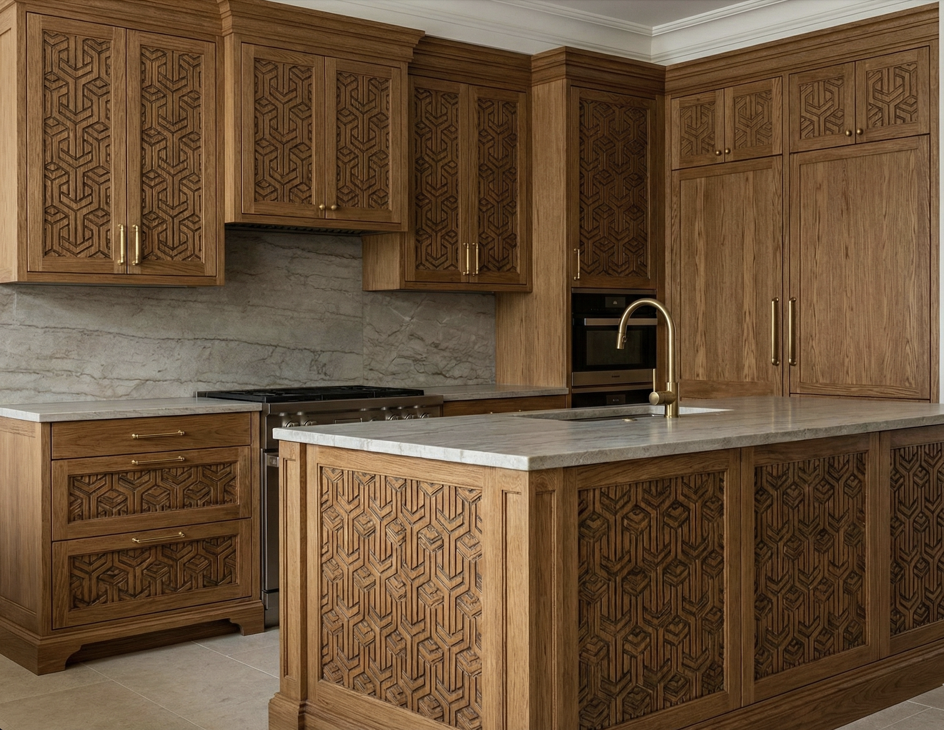 Delle Linee Geometric Full Custom Hardwood Cabinets 6.png