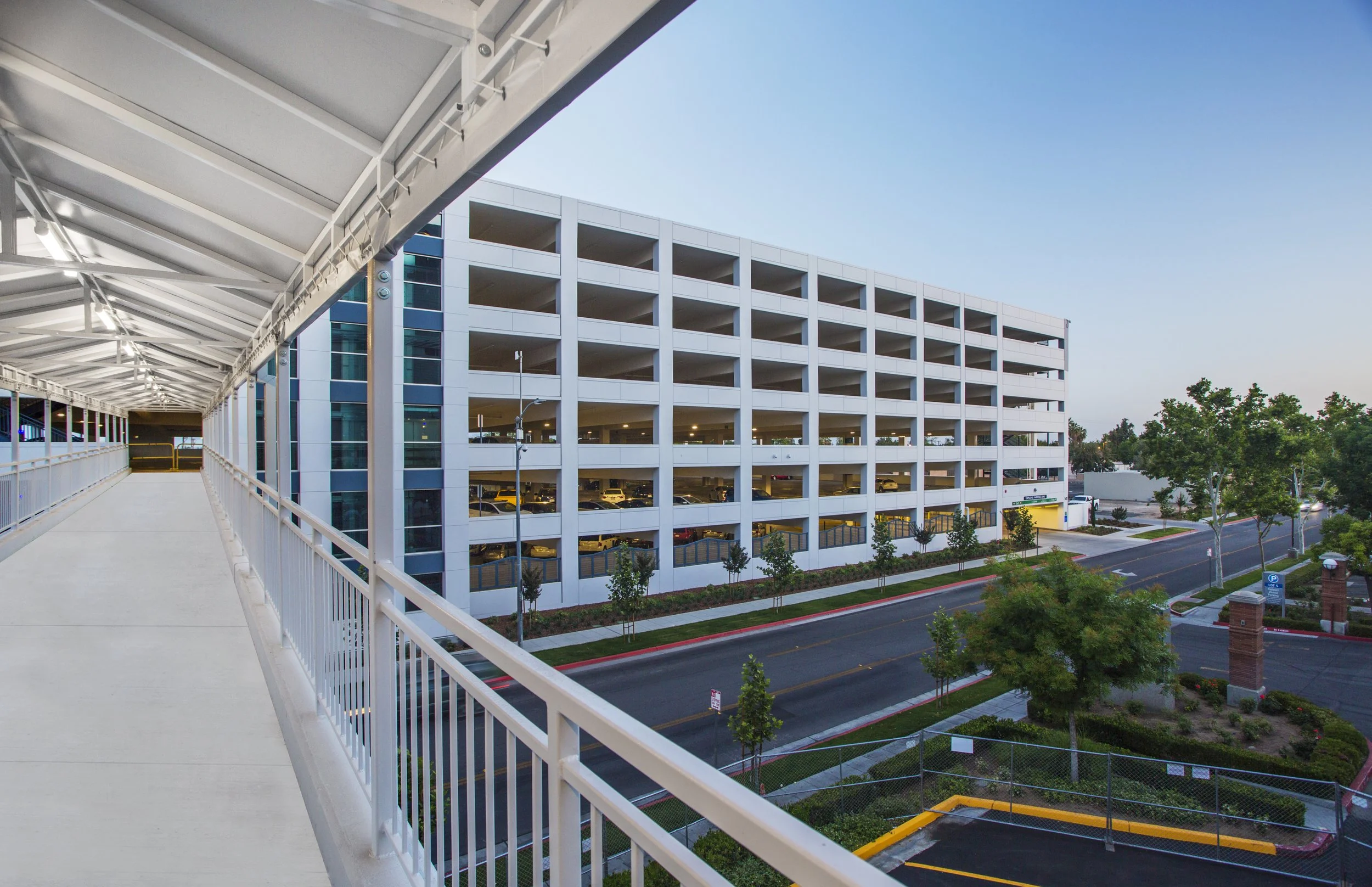 CRMC Parking Structure on bridge