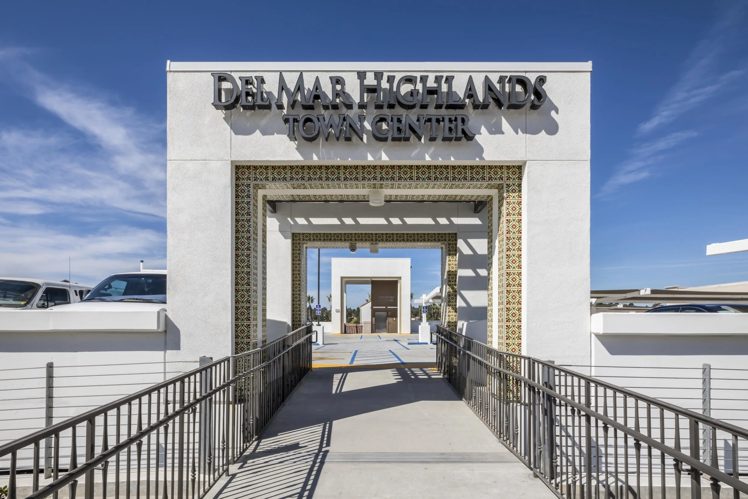 Del Mar Highlands Town Center Parking Structure gateway