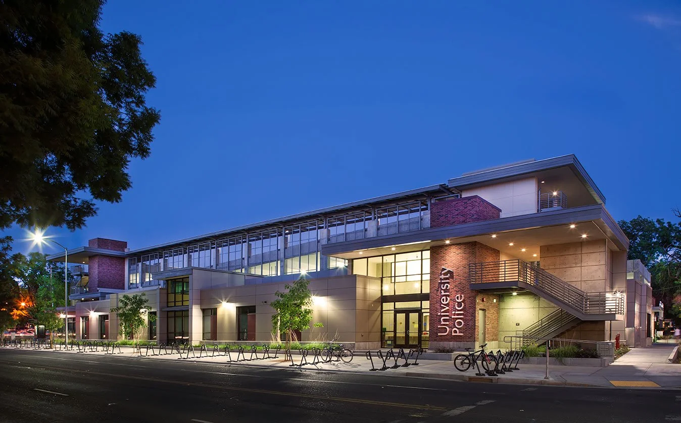 CSU Chico Normal Avenue Parking Structure Night view