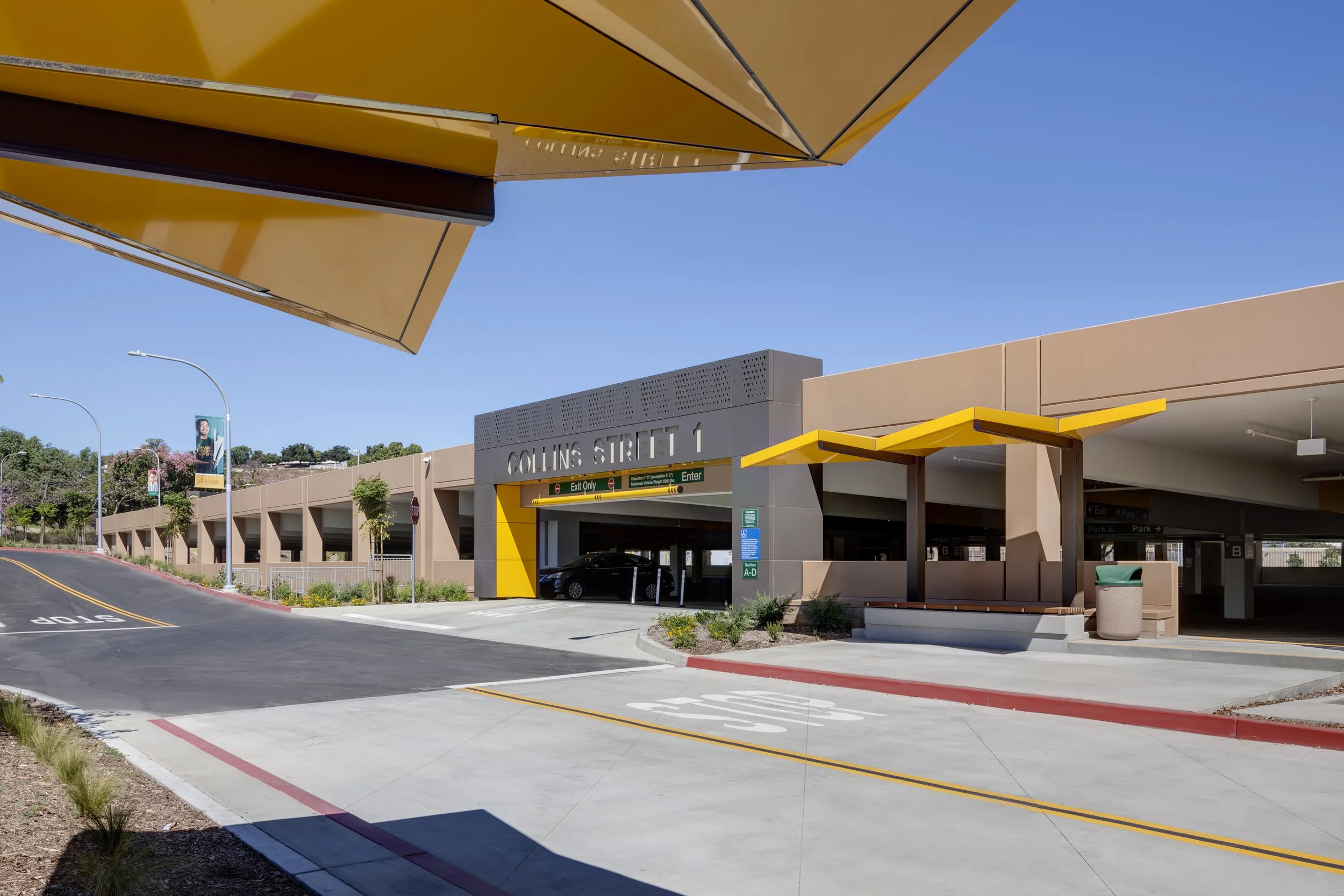 Cal Poly Pomona Parking Structure 2 entry