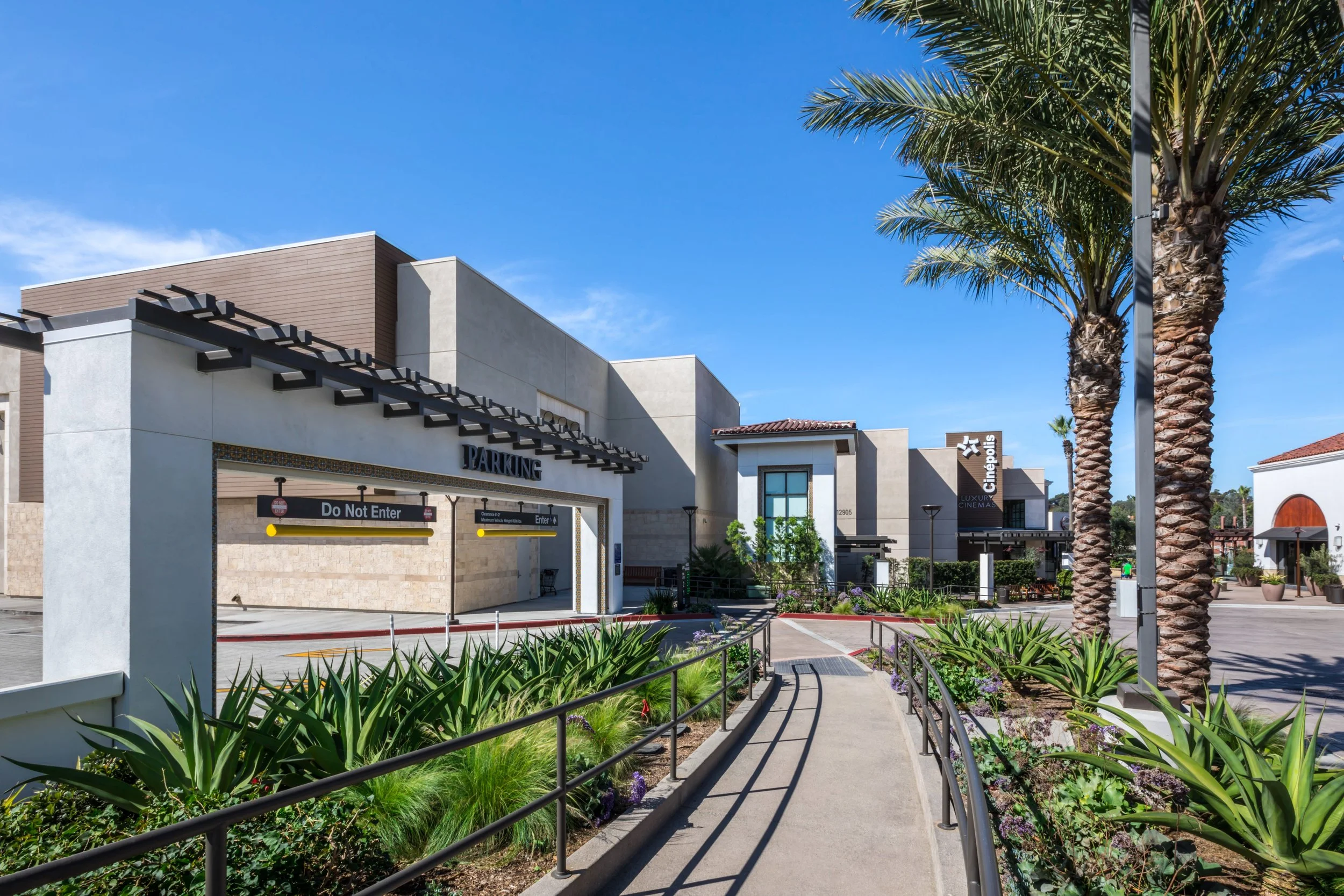 Del Mar Highlands Town Center Parking Structure entry