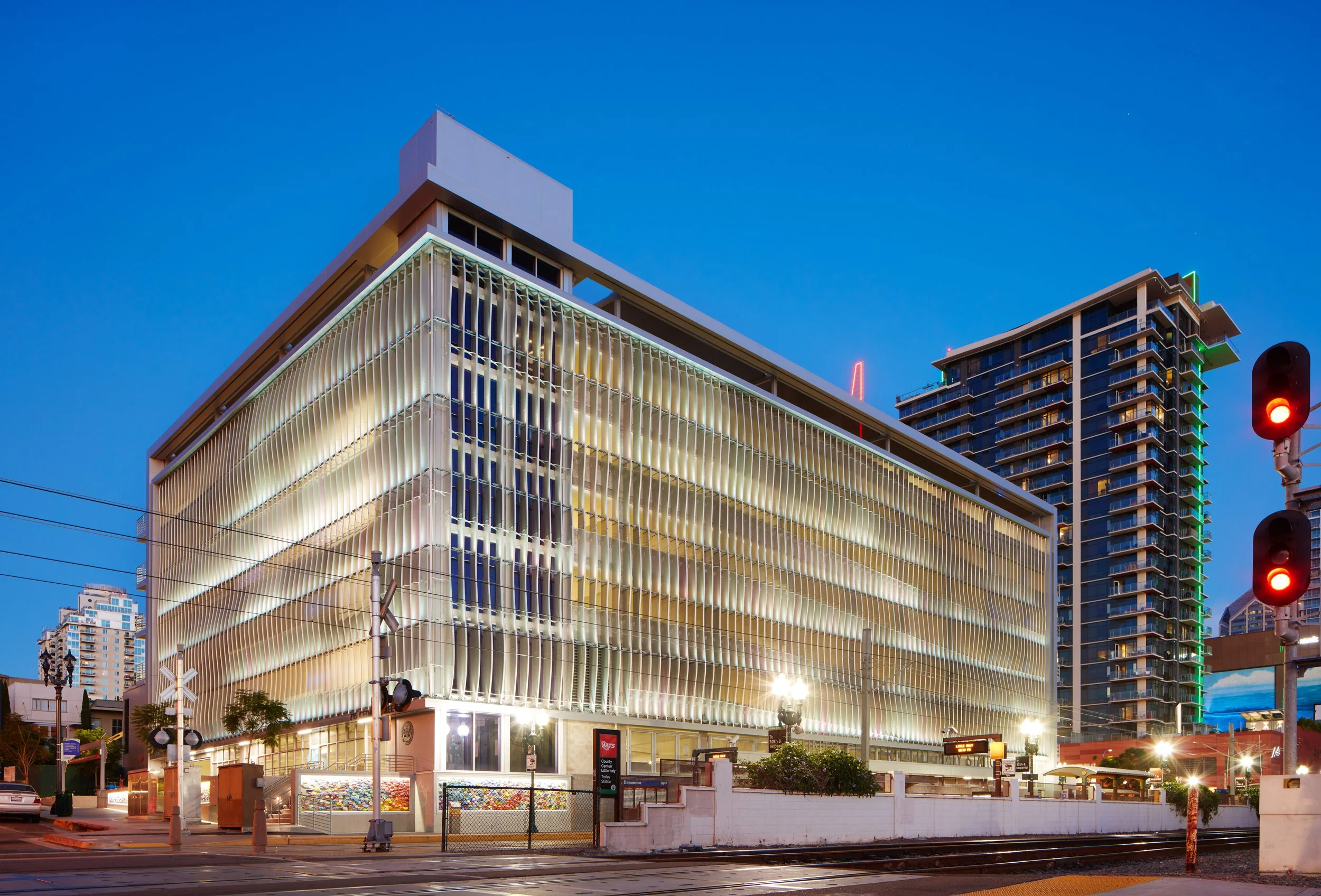 Cedar & Kettner Development Parking Structure exterior