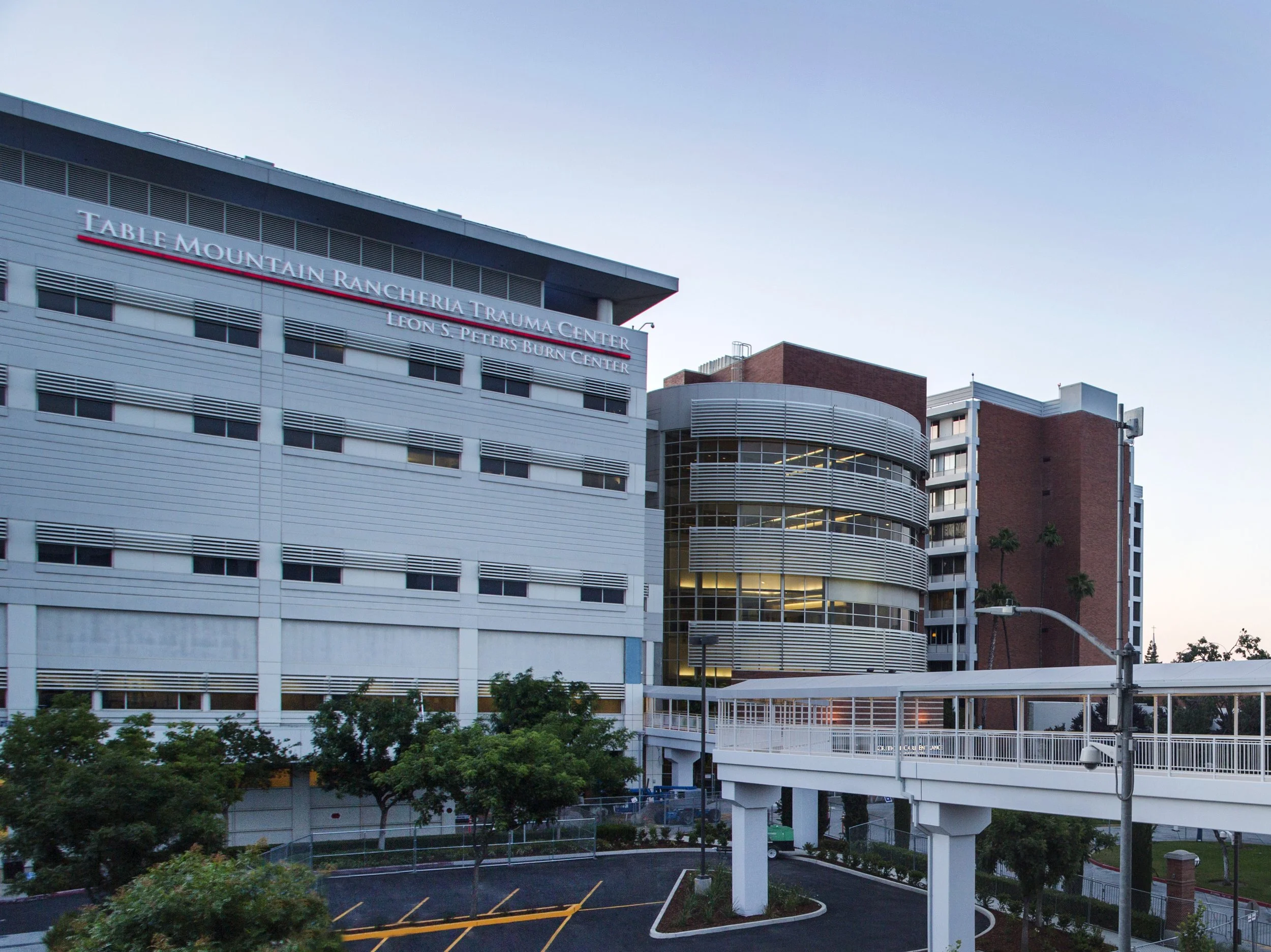 CRMC Parking Structure bridge view