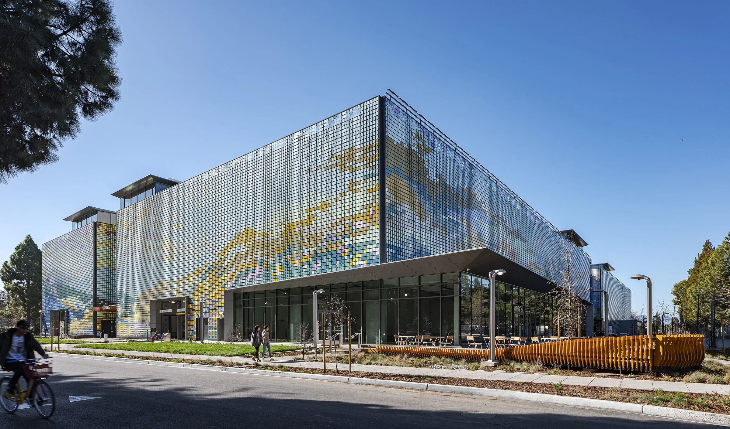 Google Alta Parking Garage at corner