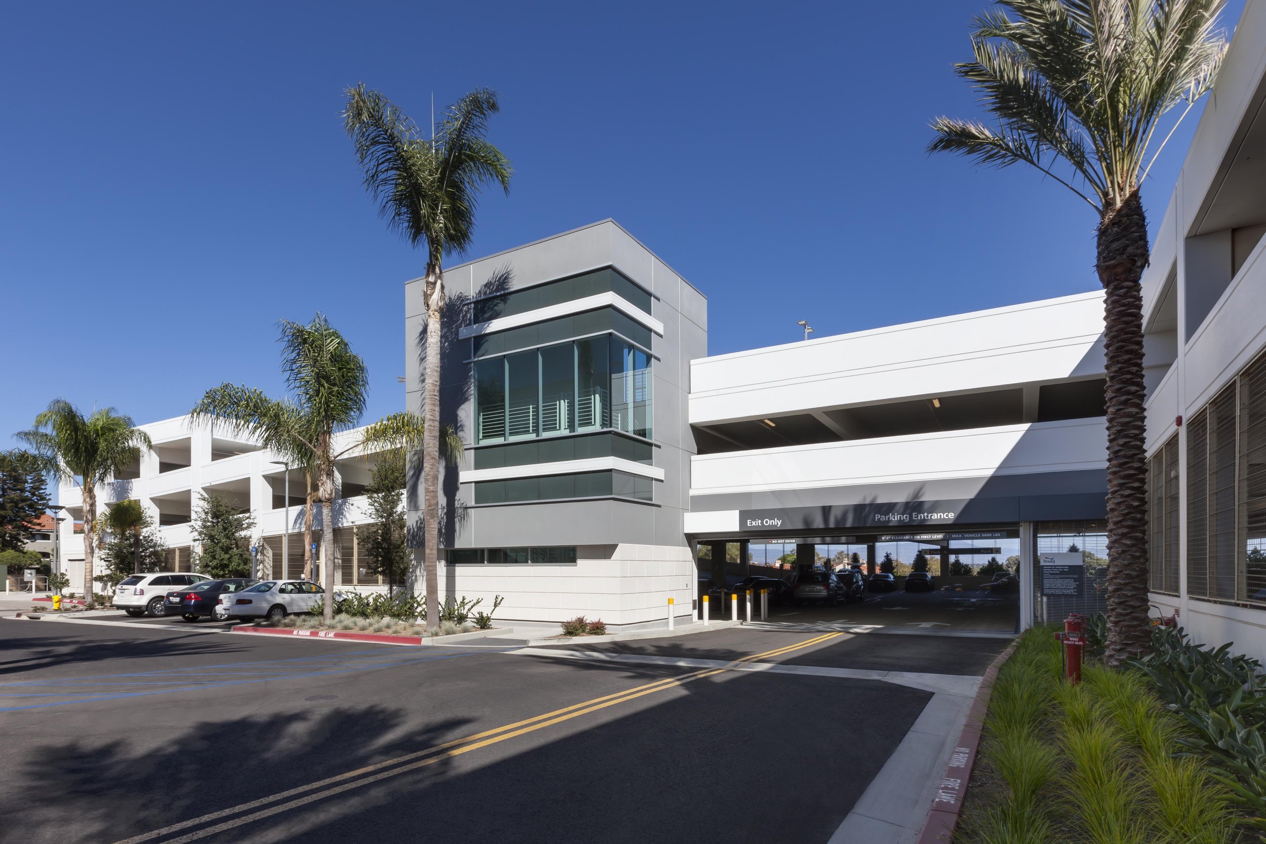 Hoag Health Center Parking Structure entry