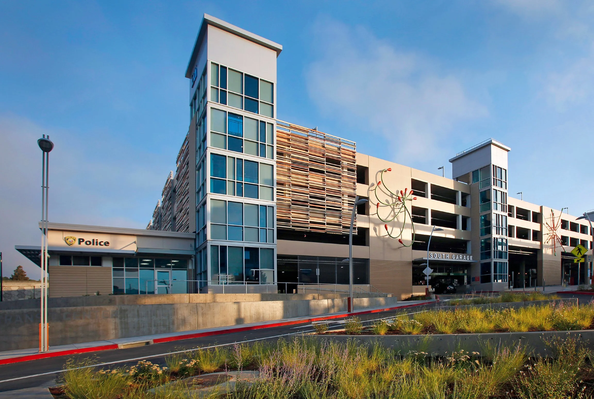 Walnut Creek Bart Station Parking Structure facade