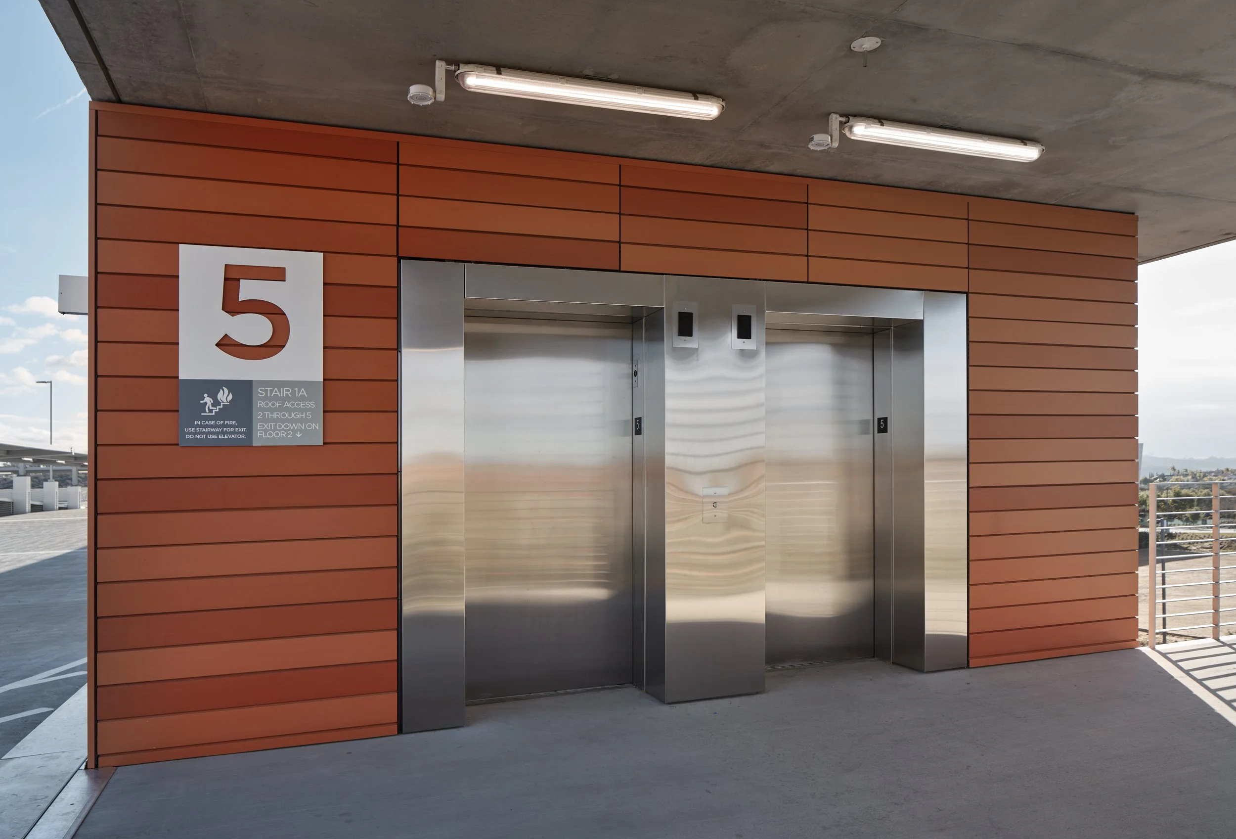 Aperture Del Parking Structure elevator view