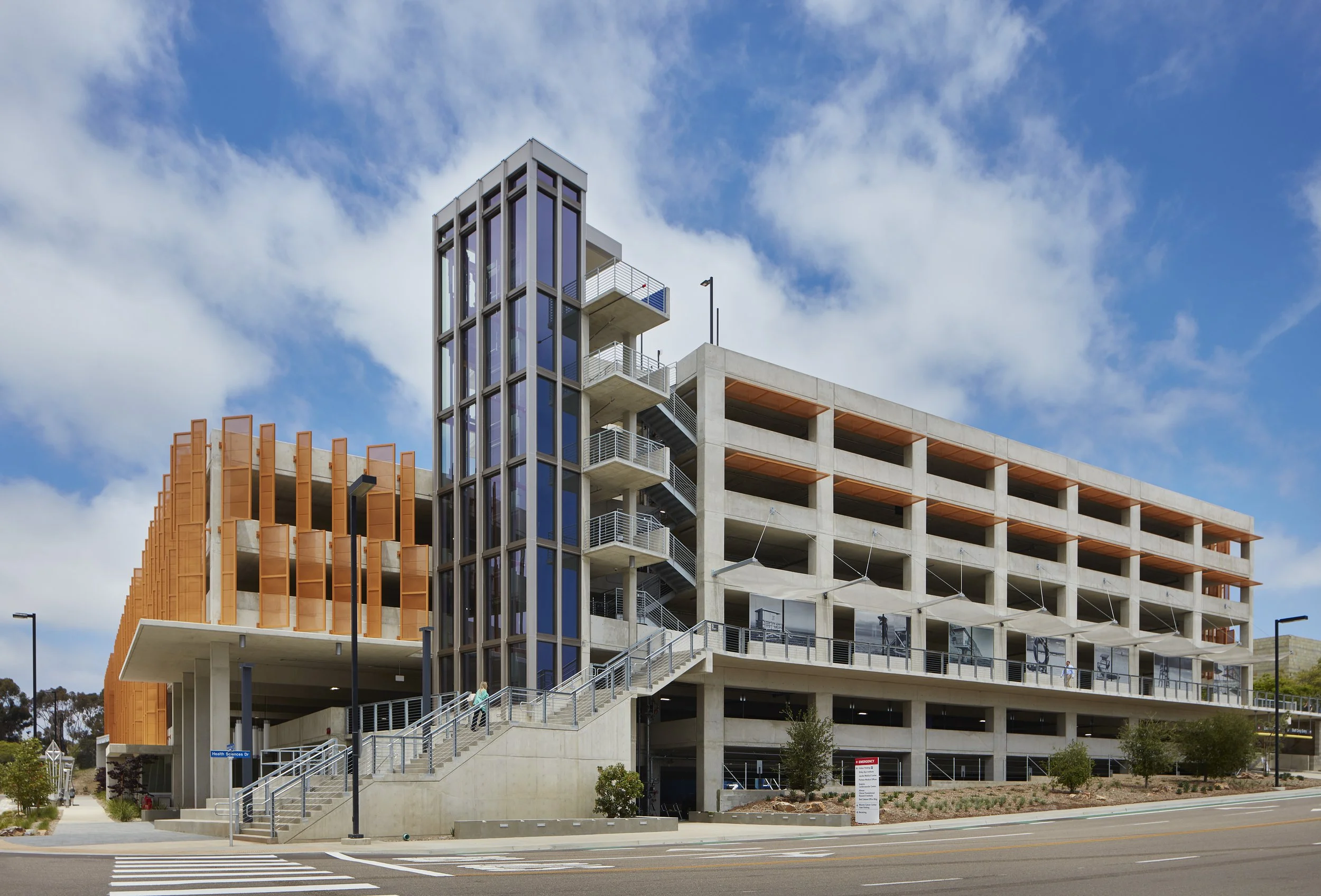 UC San Diego Athena Parking Structure side view