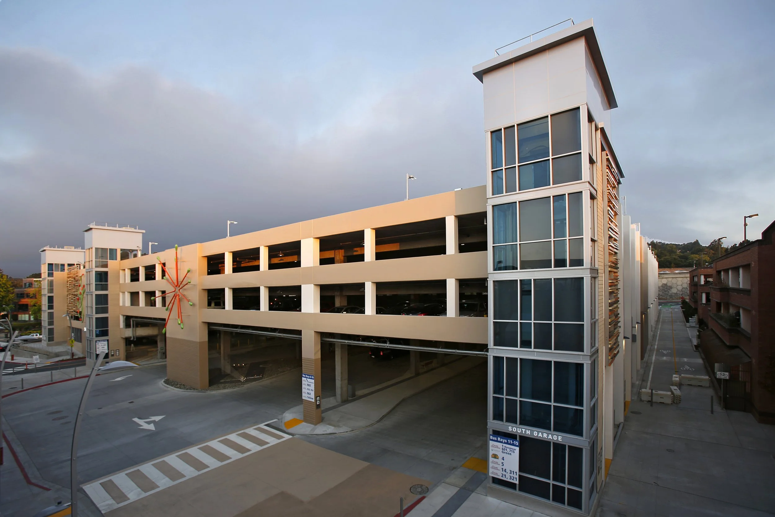 Walnut Creek Bart Station Parking Structure tower
