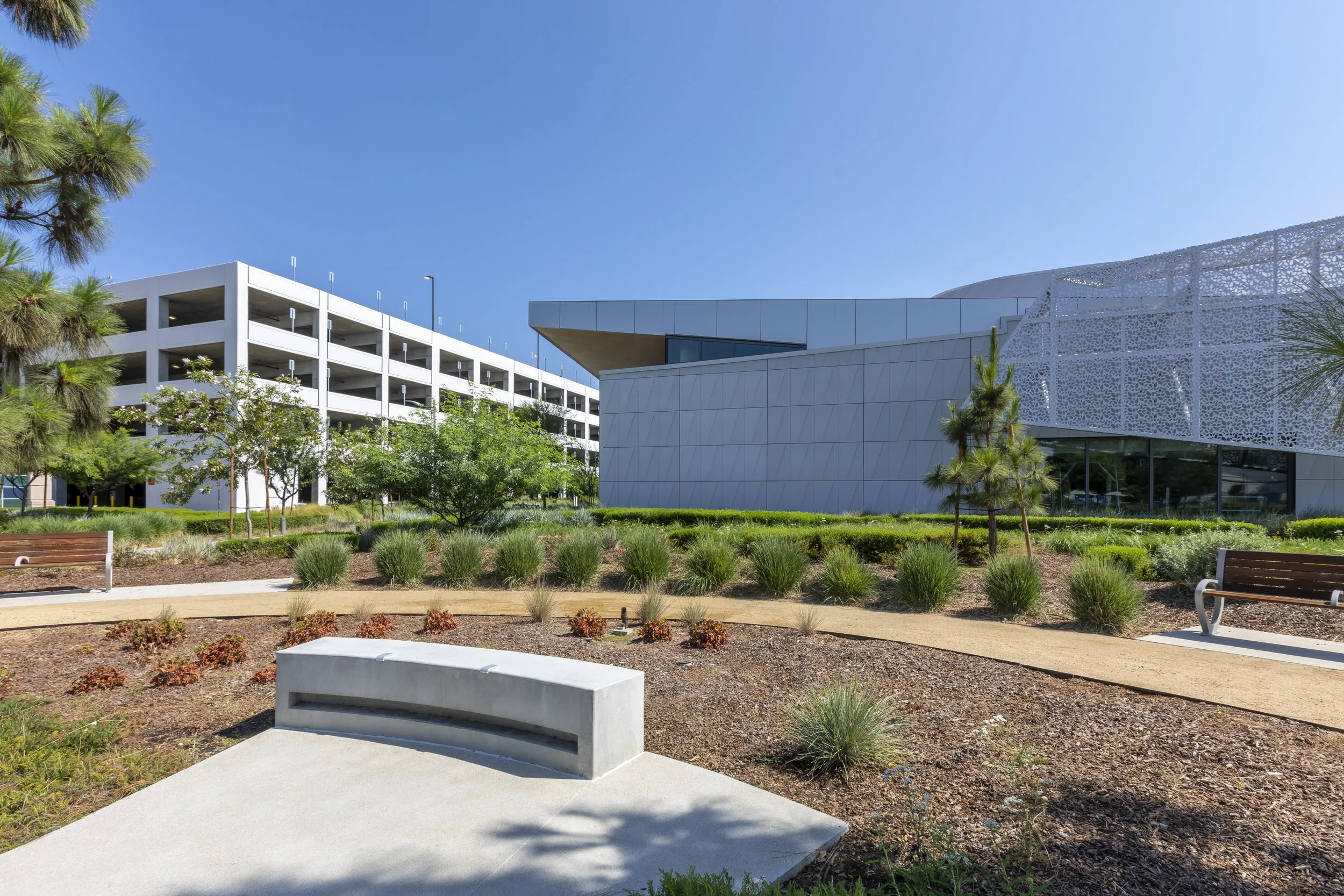 Rancho Los Amigos Parking Structure view