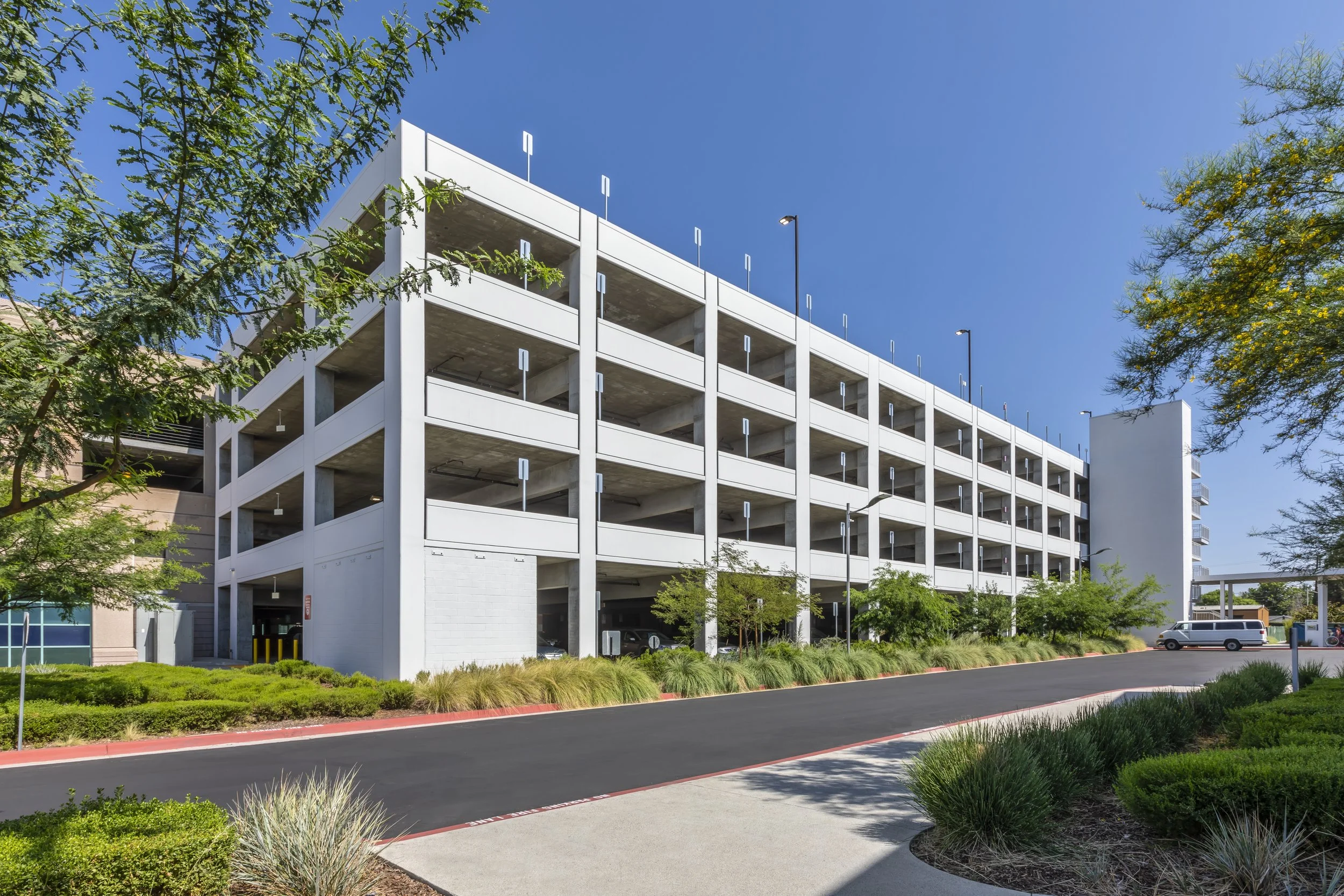 Rancho Los Amigos Parking Structure corner view