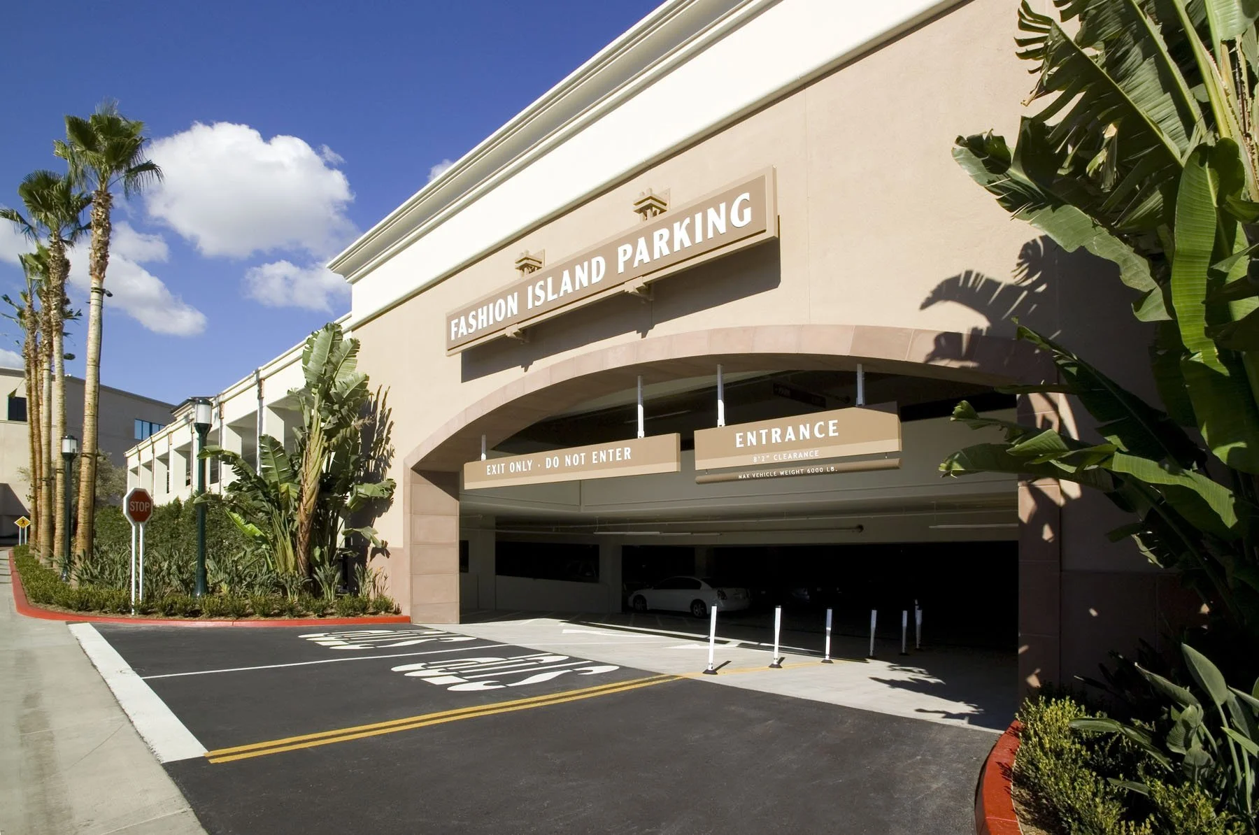 Fashion Island Parking Structure entry