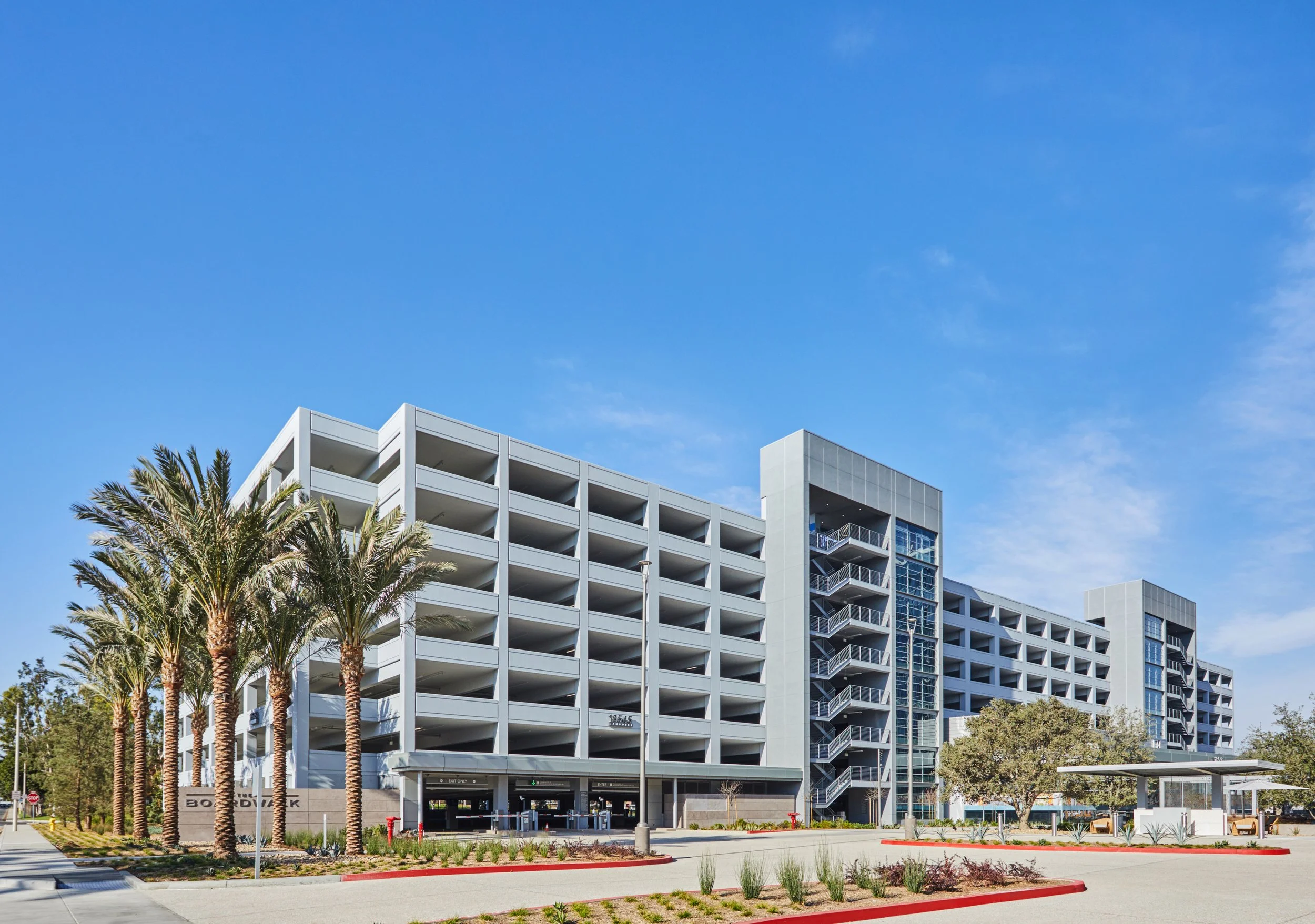 The Boardwalk Parking Structure facade