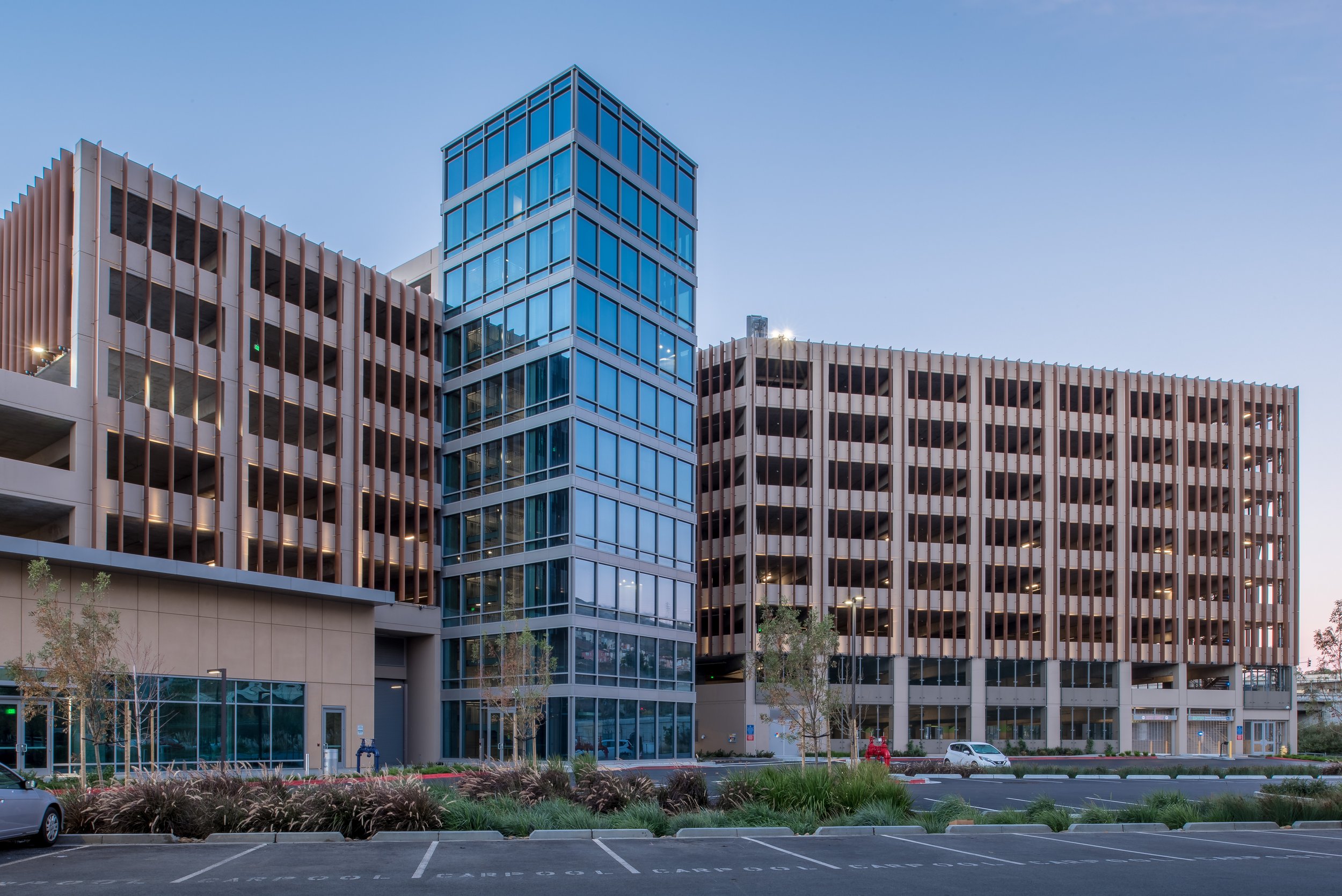 Britannia Cove Parking Structure façade view
