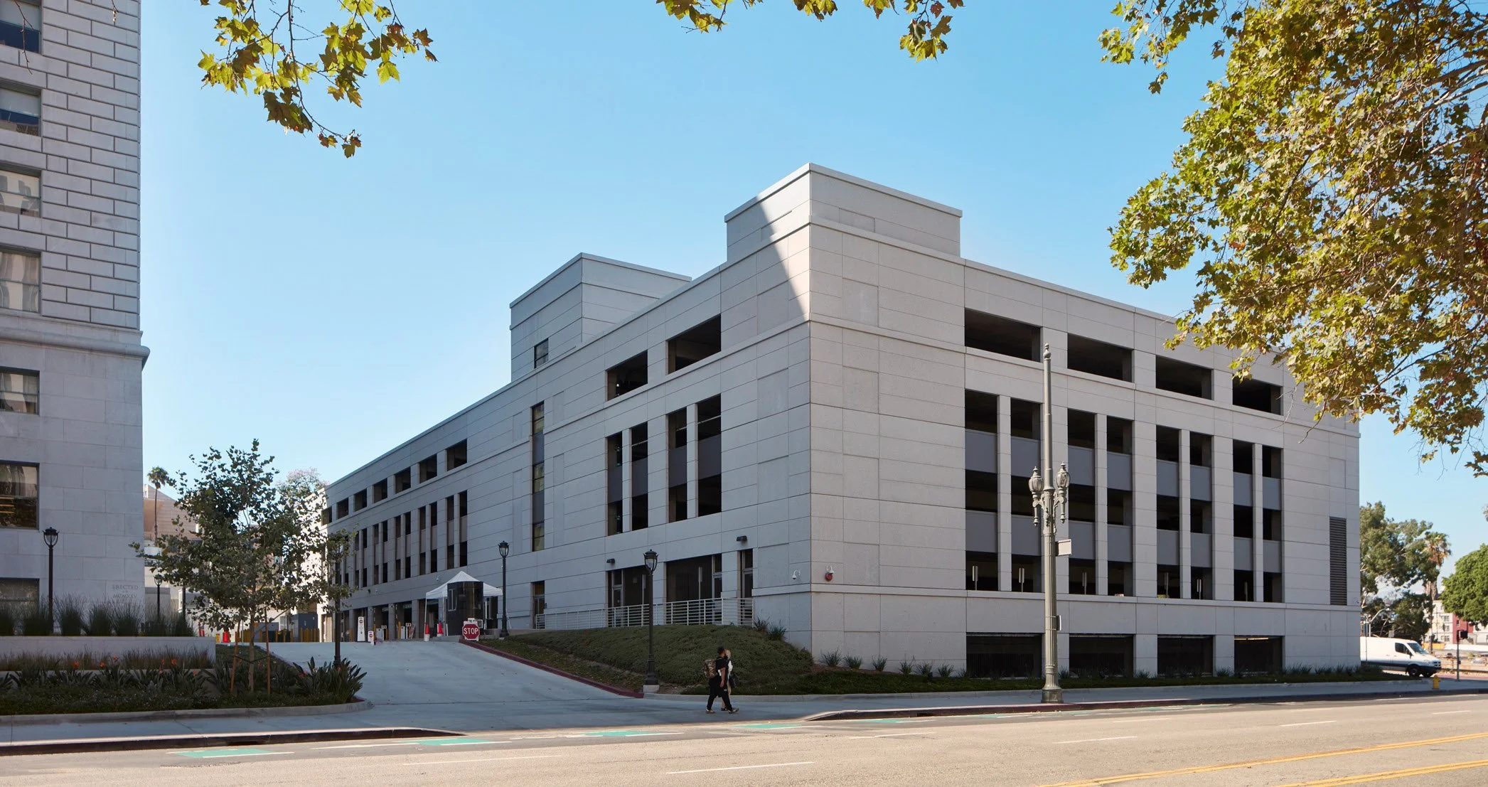 LA Hall of Justice Parking Structure view