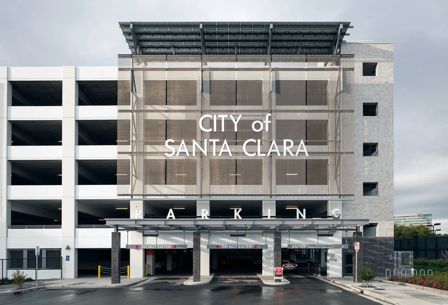 Tasman Drive Parking Structure facade
