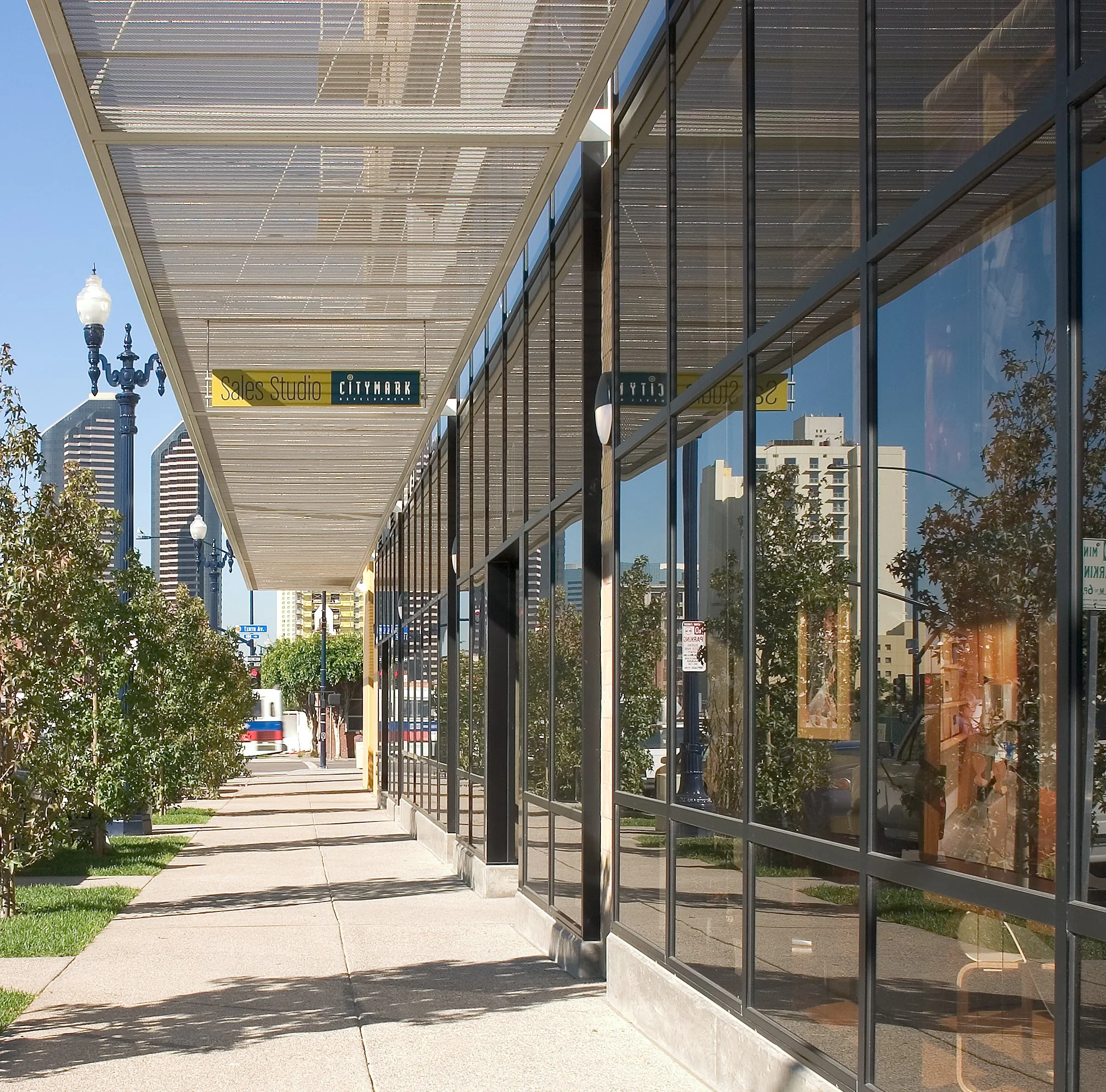 Padres Parkade Parking Structure storefront