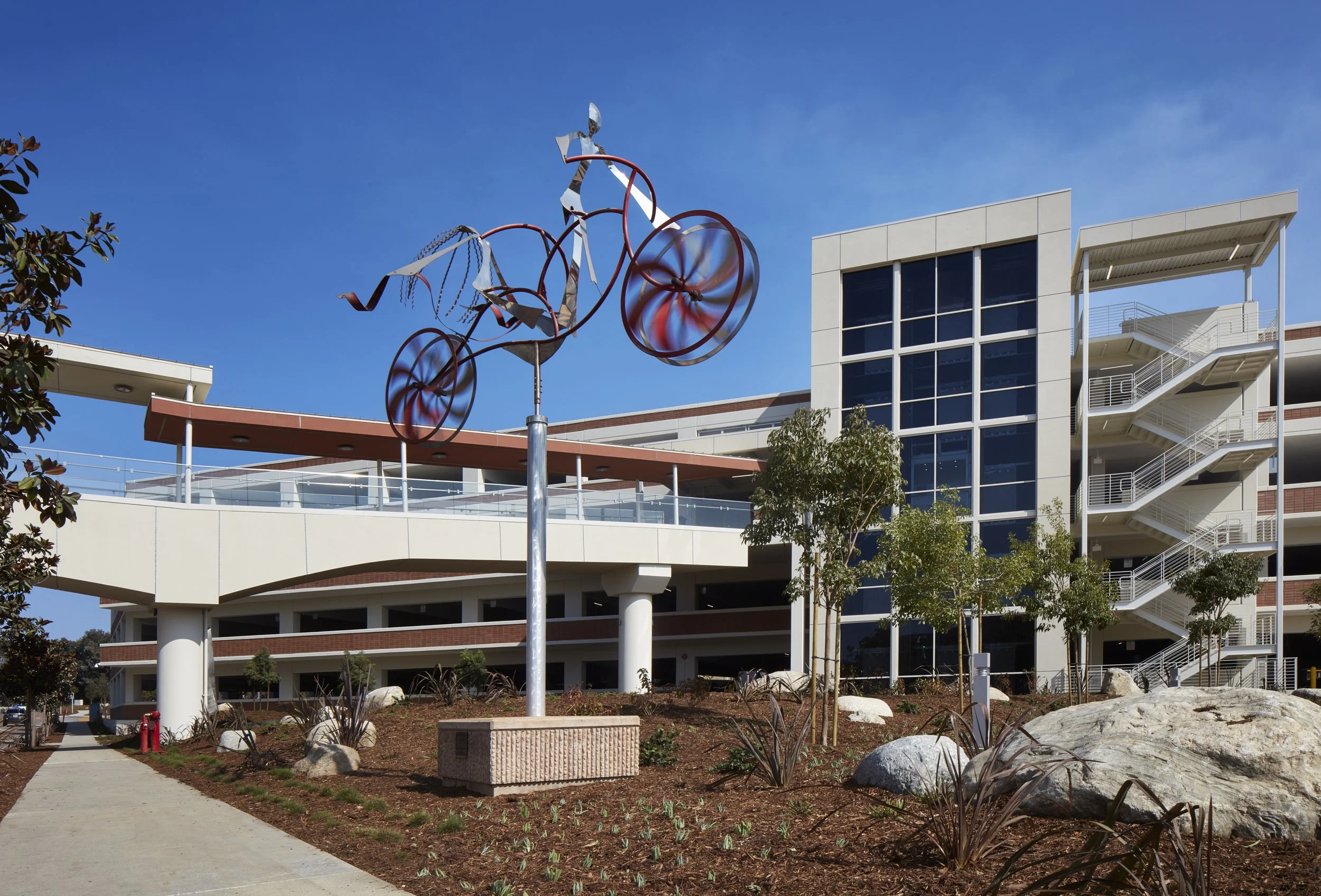 Scripps La Jolla Parking Structure D stair tower