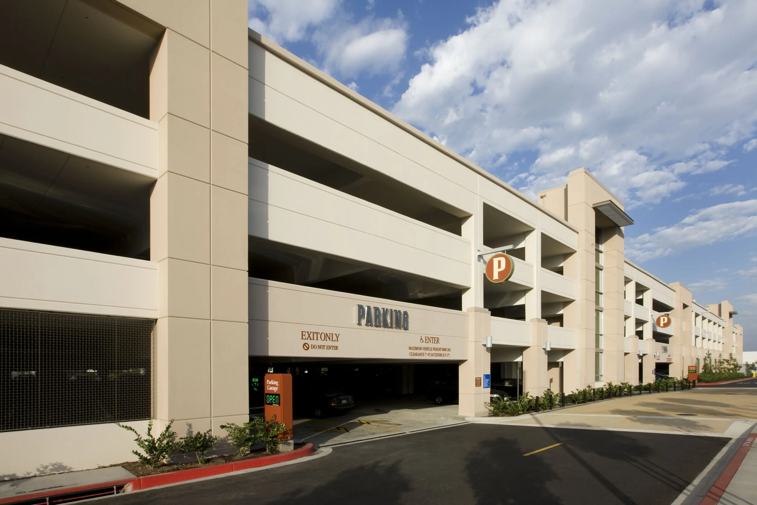 Irvine Transportation Center Parking Structure entry