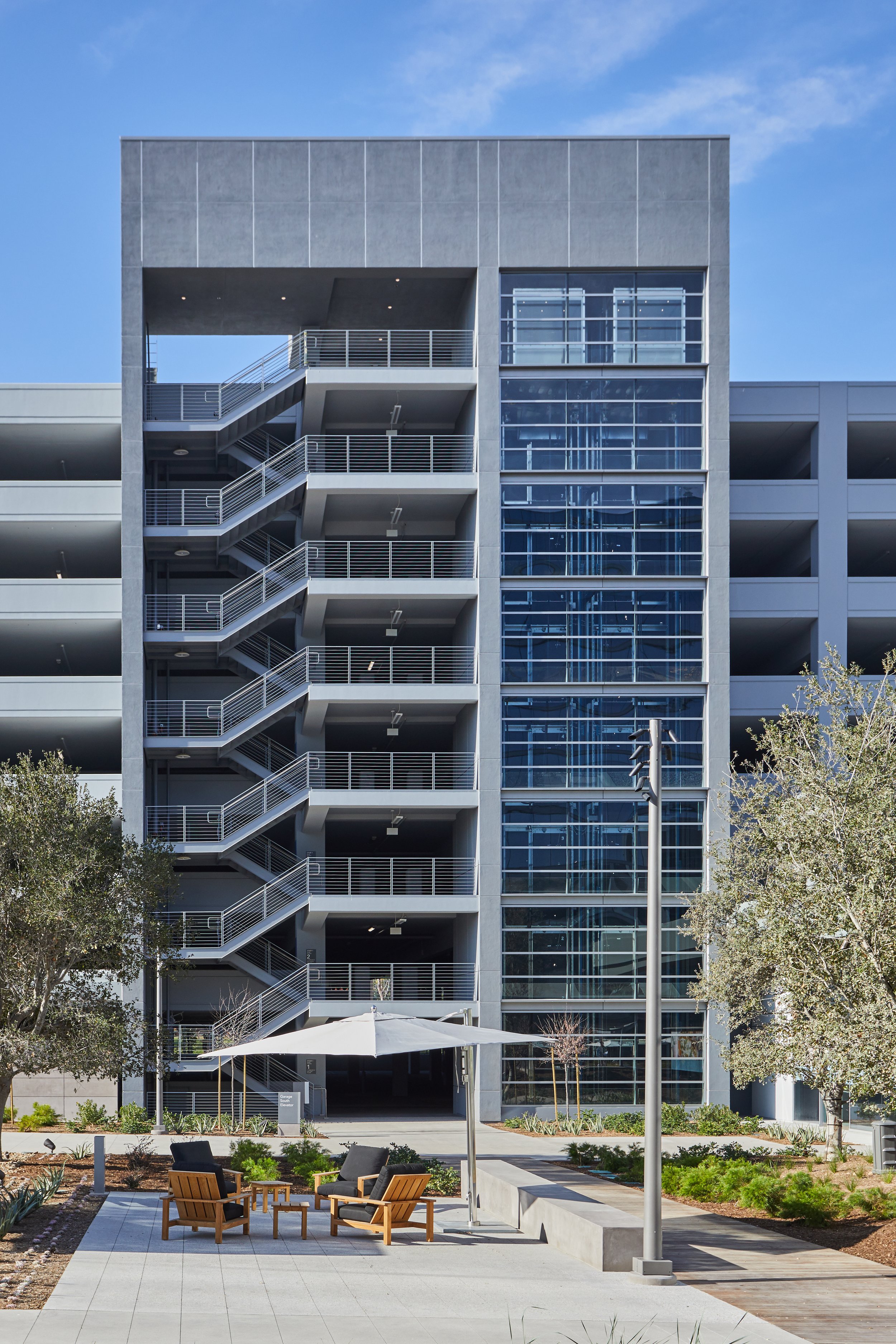 The Boardwalk Parking Structure stair tower