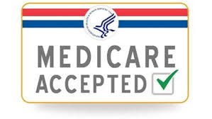 Medicare acceptance badge with a checkmark.