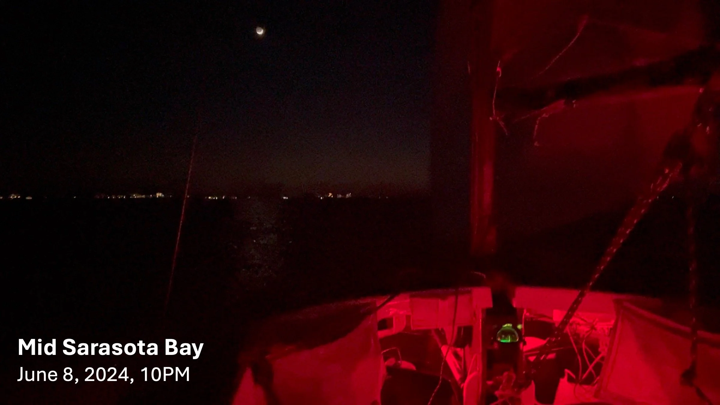 Looking SW from channel marker 17
