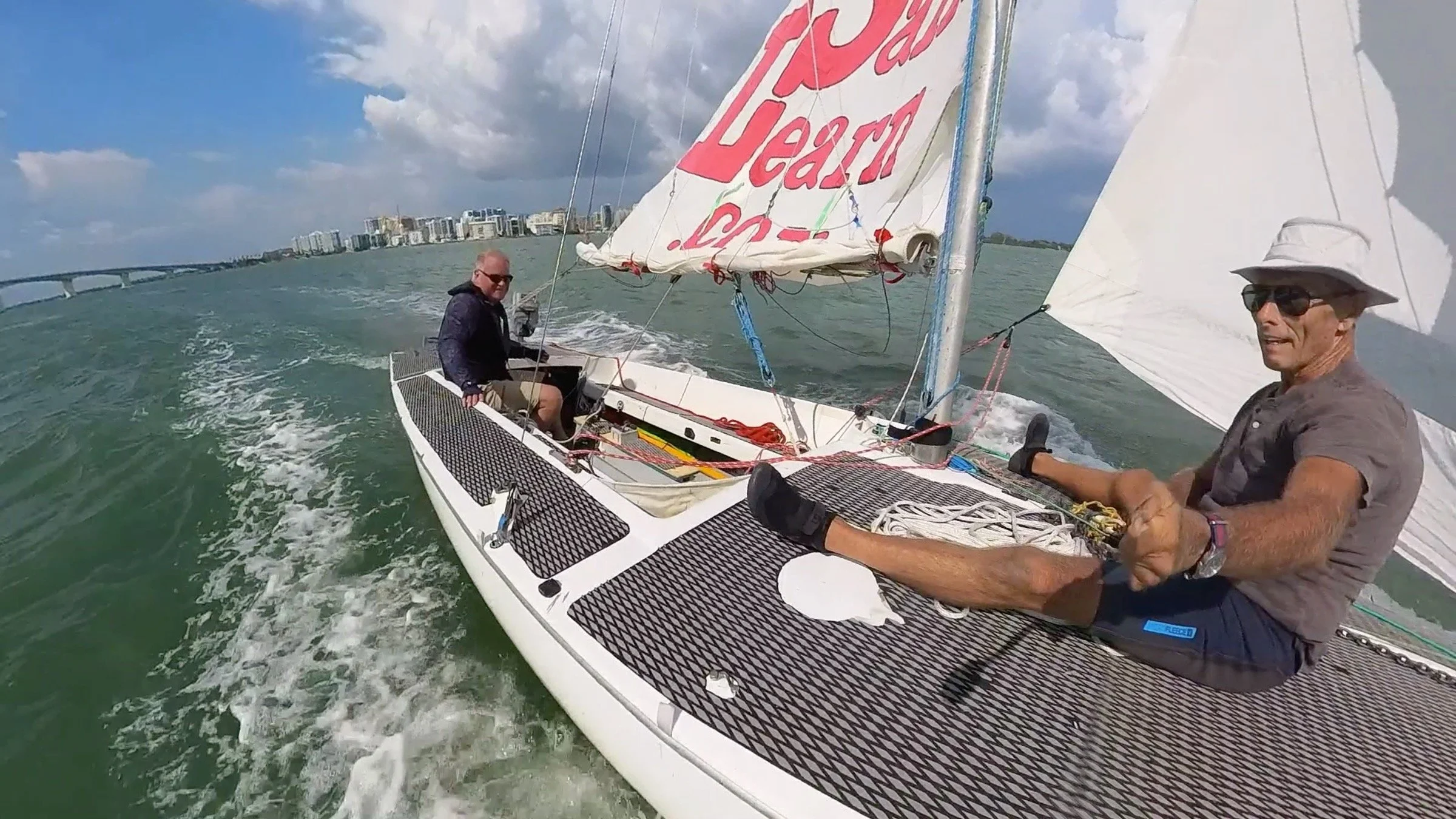 Henry sailing Sarasota Bay
