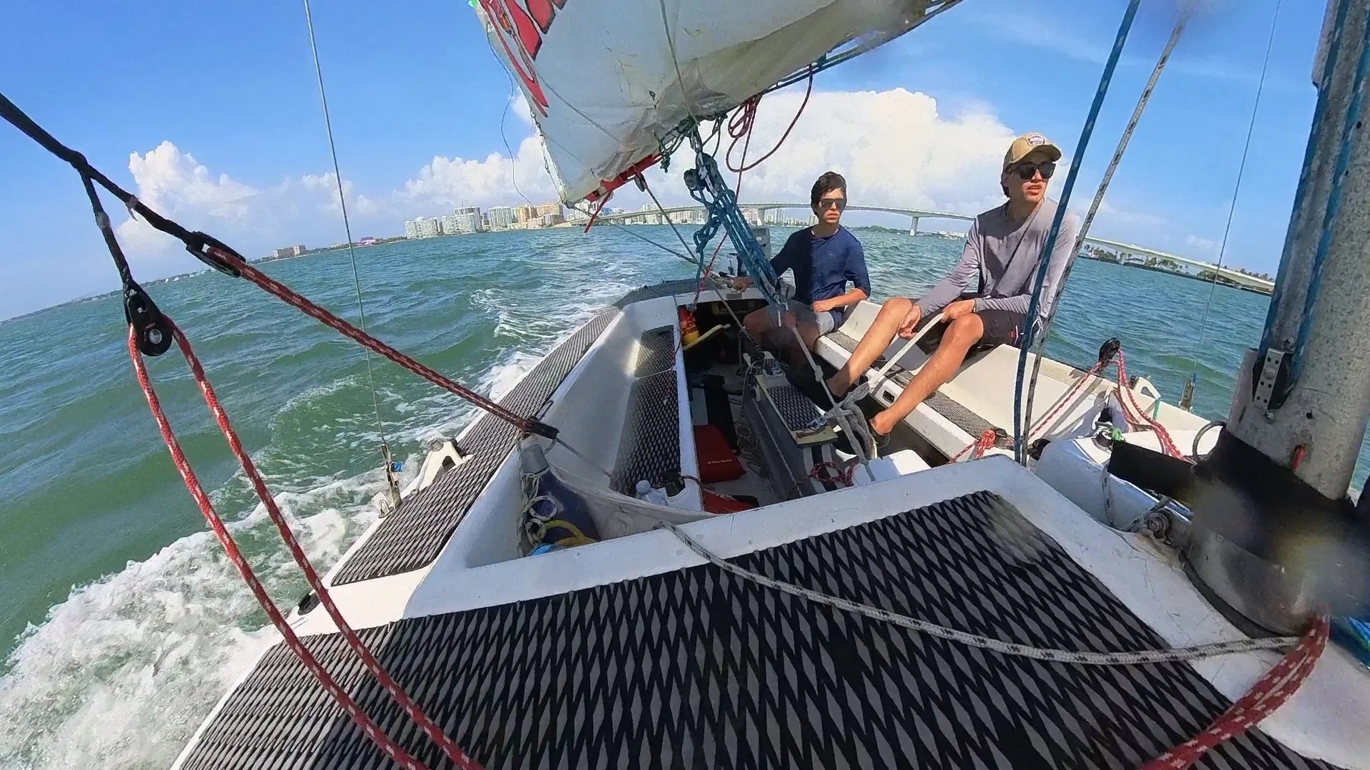 Luca at the helm
