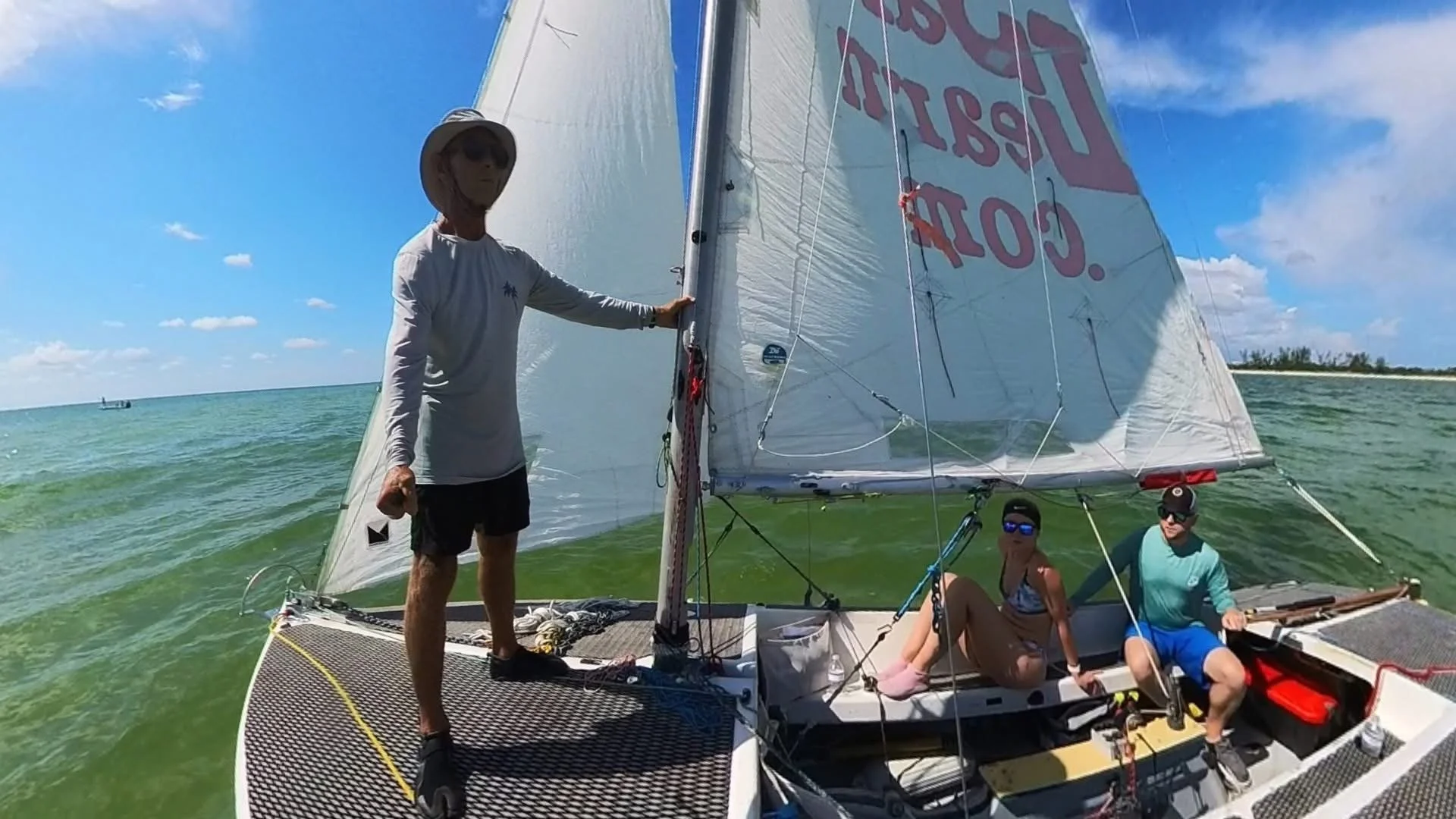 a shot from the Insta 360 camera on a long selfie stick