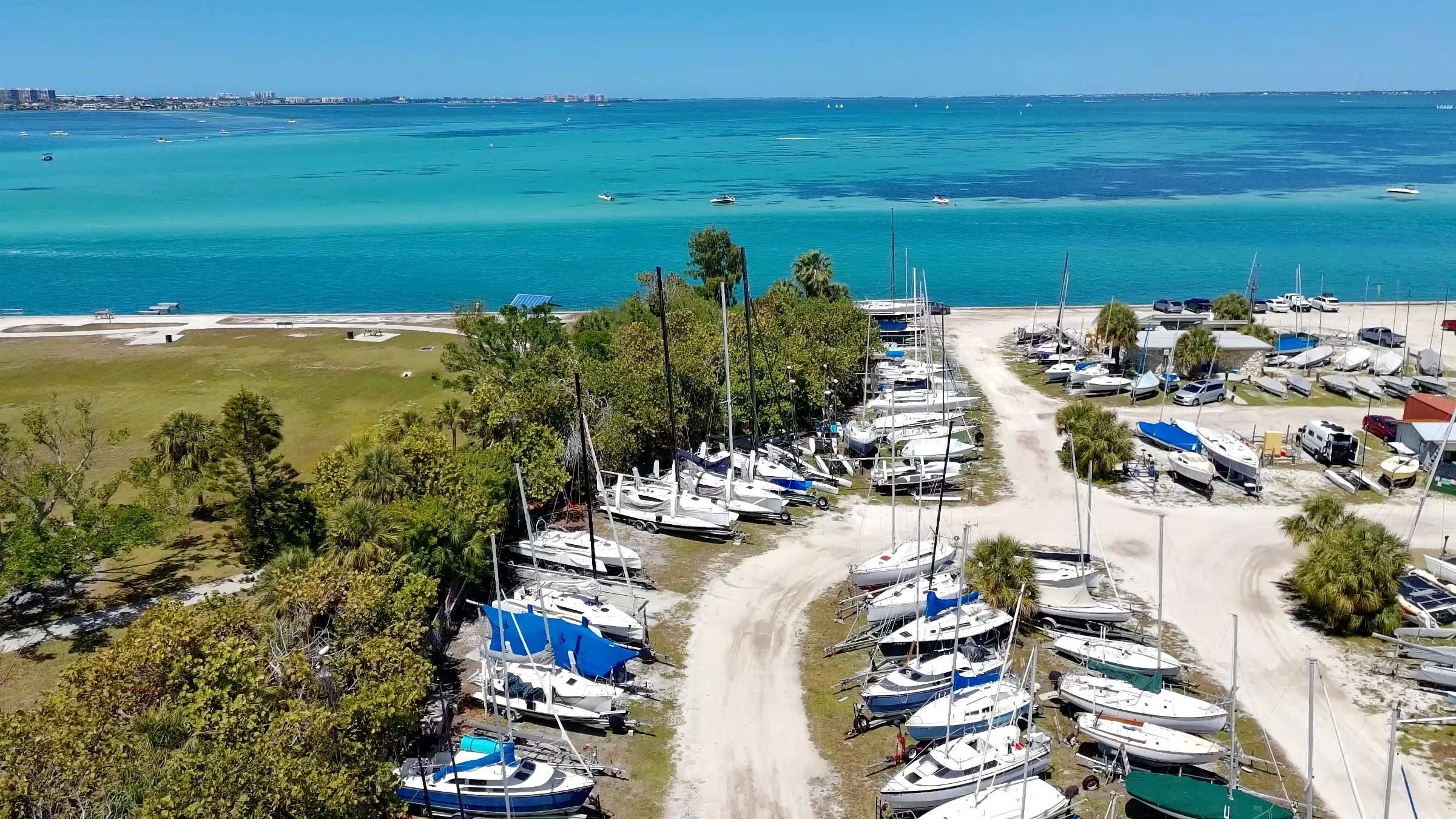 View of one corner of the Sarasota Sailing Squadron